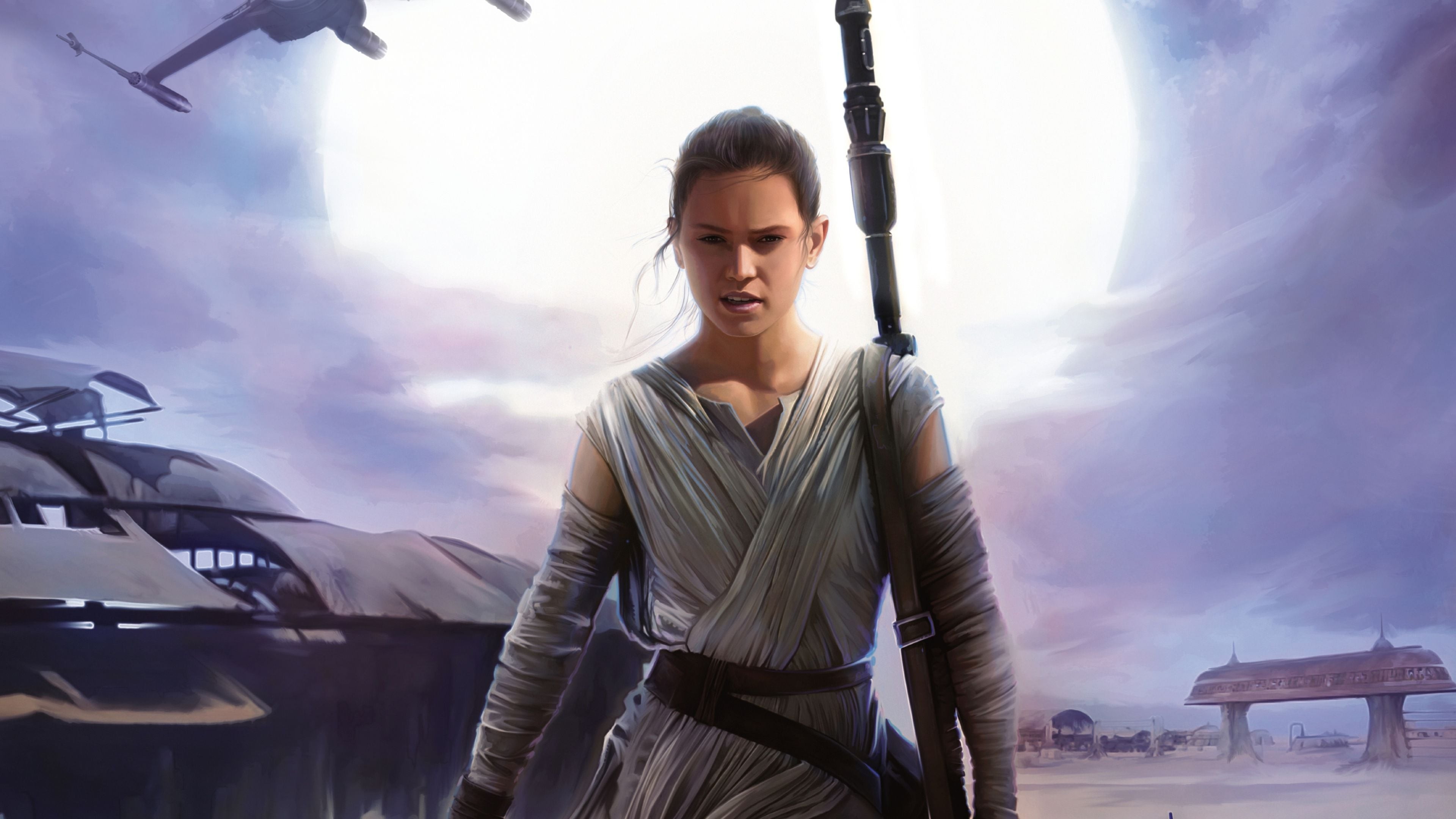 Daisy Ridley - Rey Star Wars Force Awaken , HD Wallpaper & Backgrounds