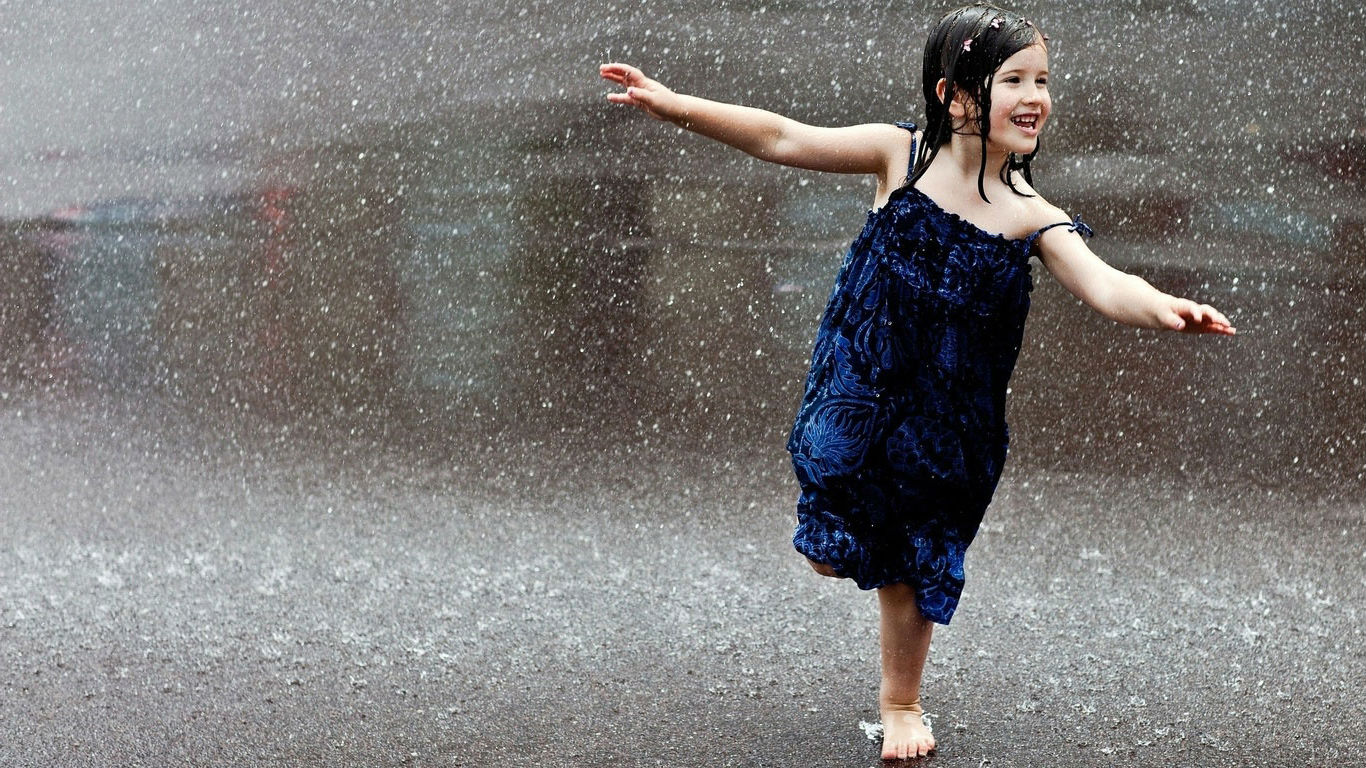 Small Girl In Rain Desktop Wallpaper - Whatsapp Dp For Girls , HD Wallpaper & Backgrounds