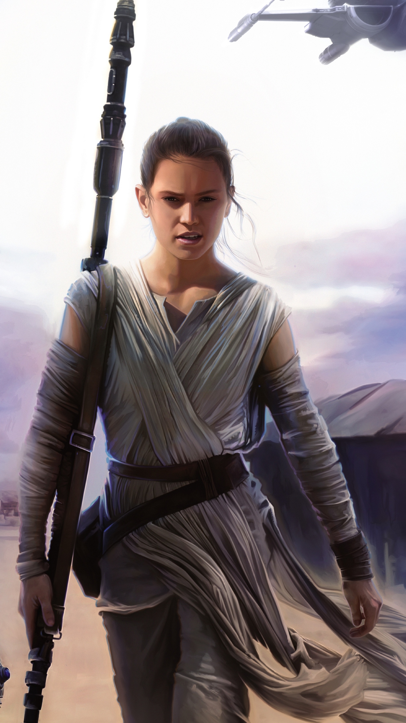 Wallpaper Star Wars, Episode Vii, The Force Awakens, - Daisy Ridley Force Awakens , HD Wallpaper & Backgrounds