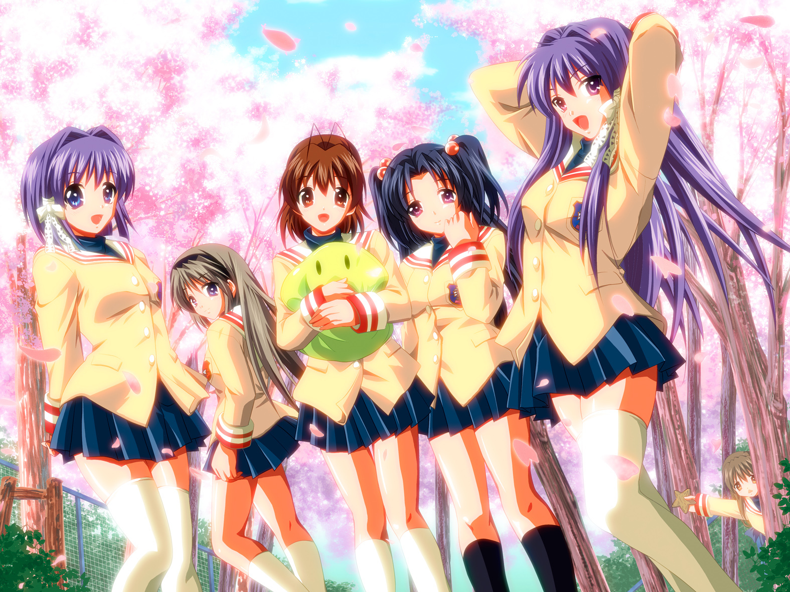 Cherry Blossoms Clannad Dango Flowers Fujibayashi Kyou - Clannad Nagisa And Ryou , HD Wallpaper & Backgrounds