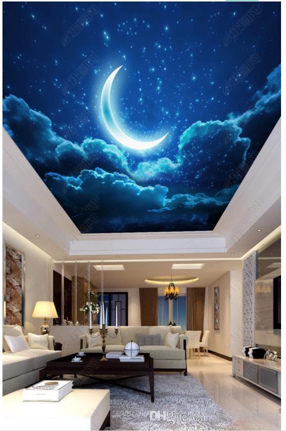 Customized Large 3d Photo Wallpaper 3d Ceiling Murals - Starry Sky Ceiling Mural , HD Wallpaper & Backgrounds
