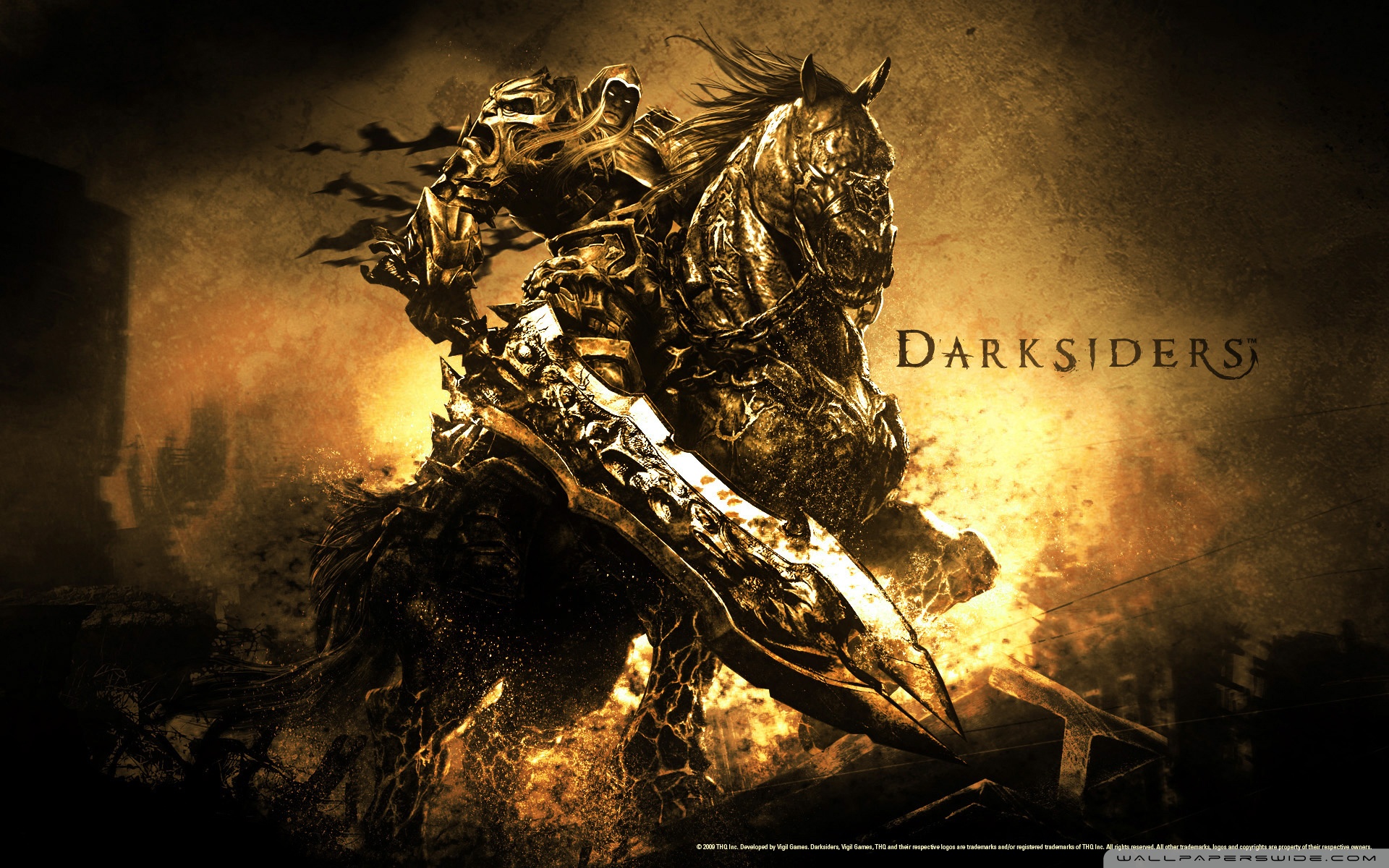 Darksiders Hd Wallpaper - War And Ruin Darksiders , HD Wallpaper & Backgrounds