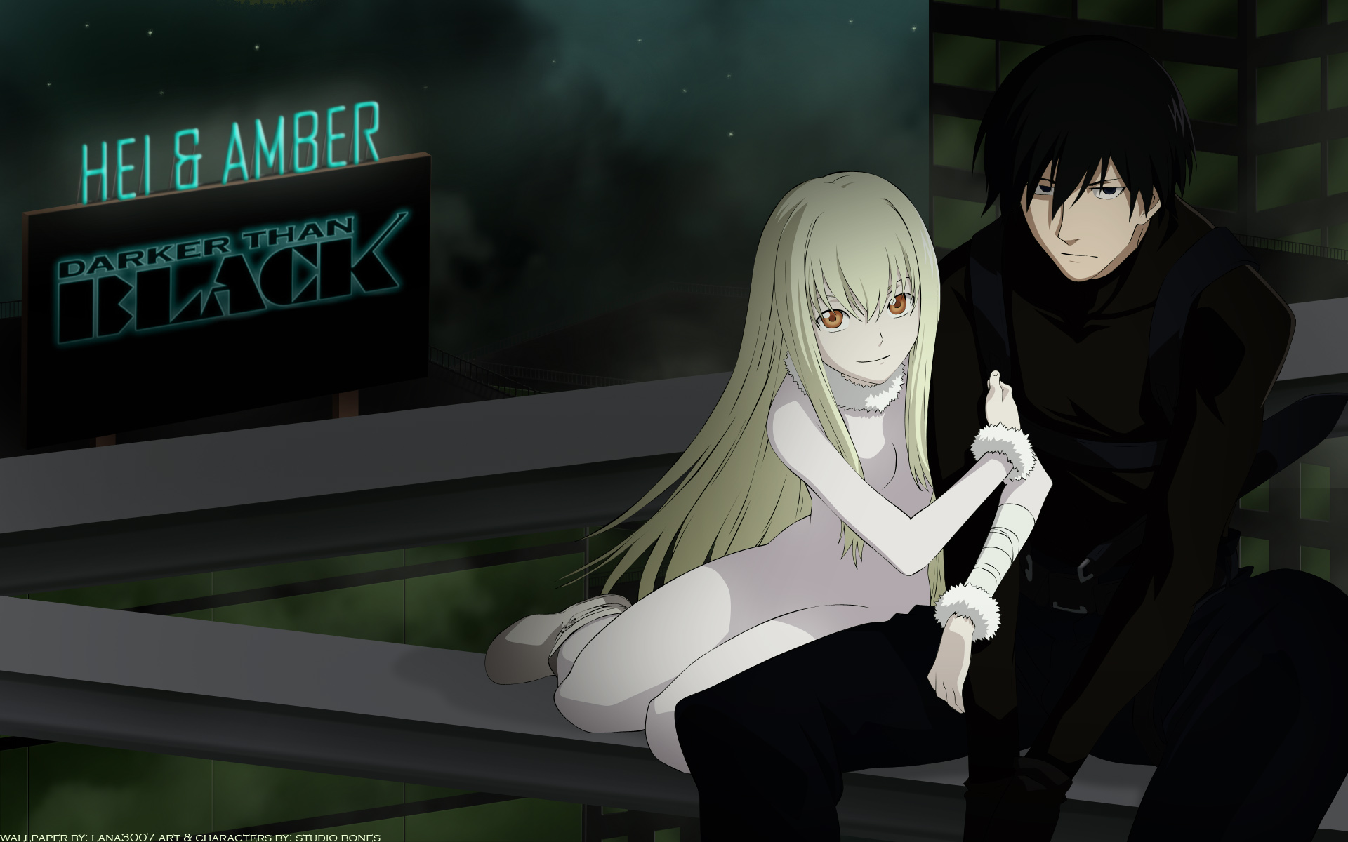 Darker Than Black Amber And Hei , HD Wallpaper & Backgrounds