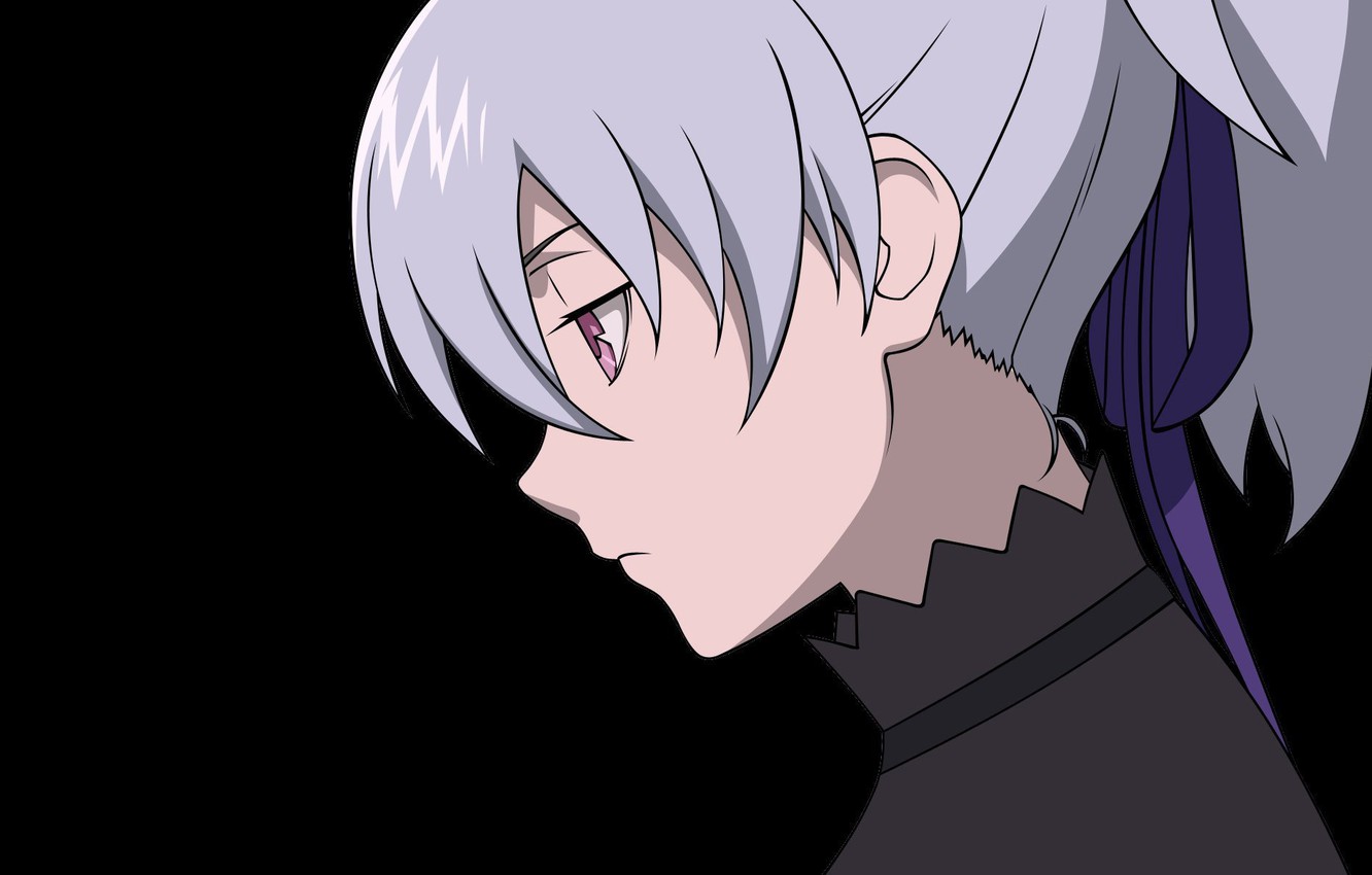 Photo Wallpaper Girl, Black Background, Yin, Darker - Darker Than Black , HD Wallpaper & Backgrounds