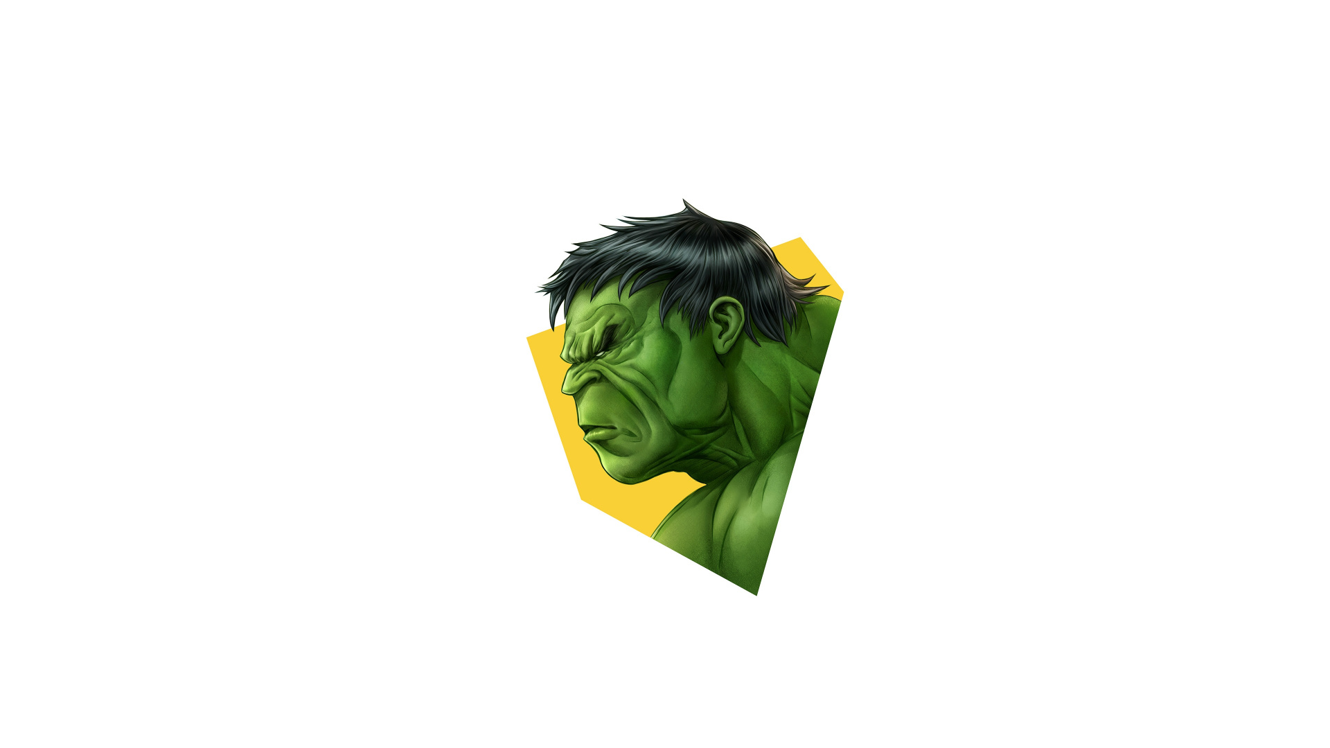 Downaload Hulk, Artwork, Simple And Minimal Wallpaper, - Hulk Minimalist , HD Wallpaper & Backgrounds