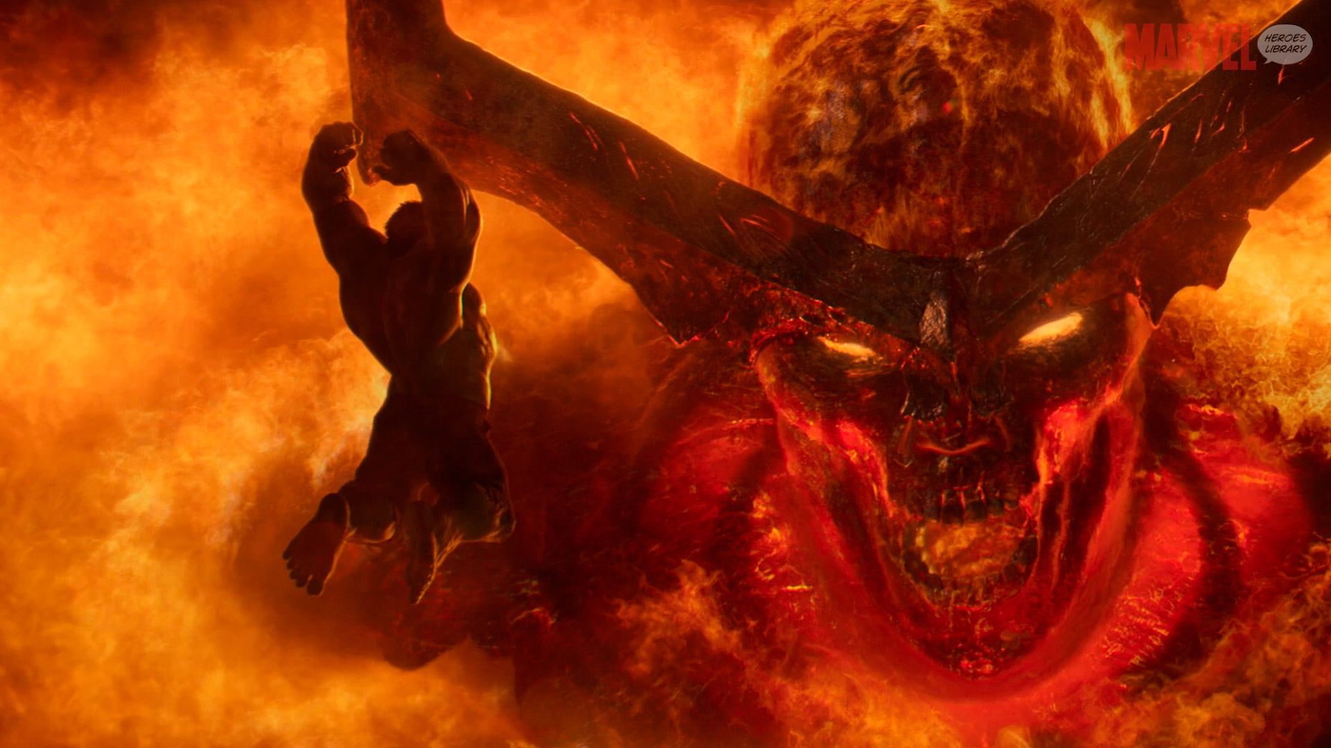 Hulk Vs Surtur Hd Wallpaper - Thor Ragnarok Hulk Fire , HD Wallpaper & Backgrounds