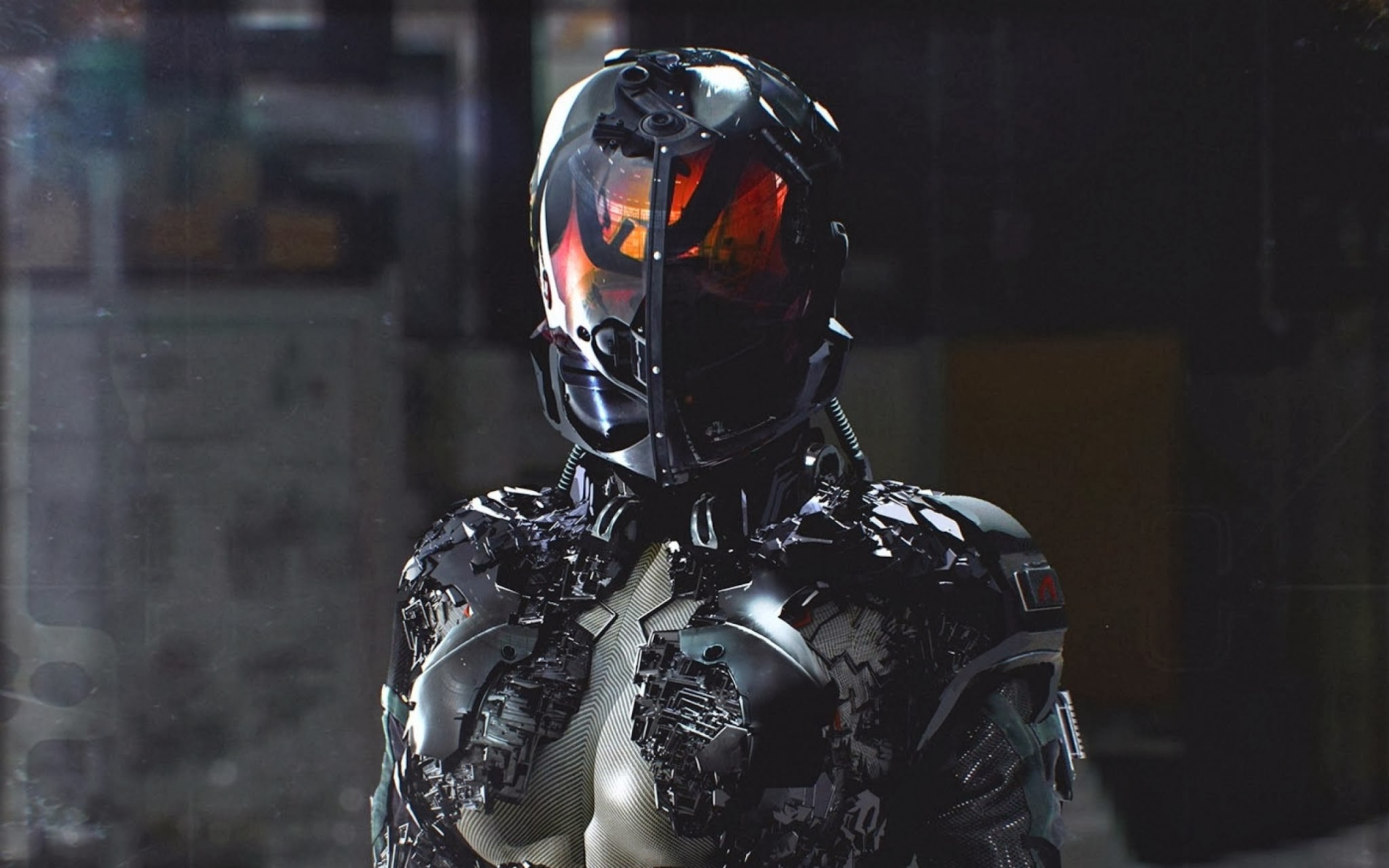 Women, Futuristic, Cyberpunk 4k Hd Wallpaper - Sci Fi Warrior Helmet , HD Wallpaper & Backgrounds