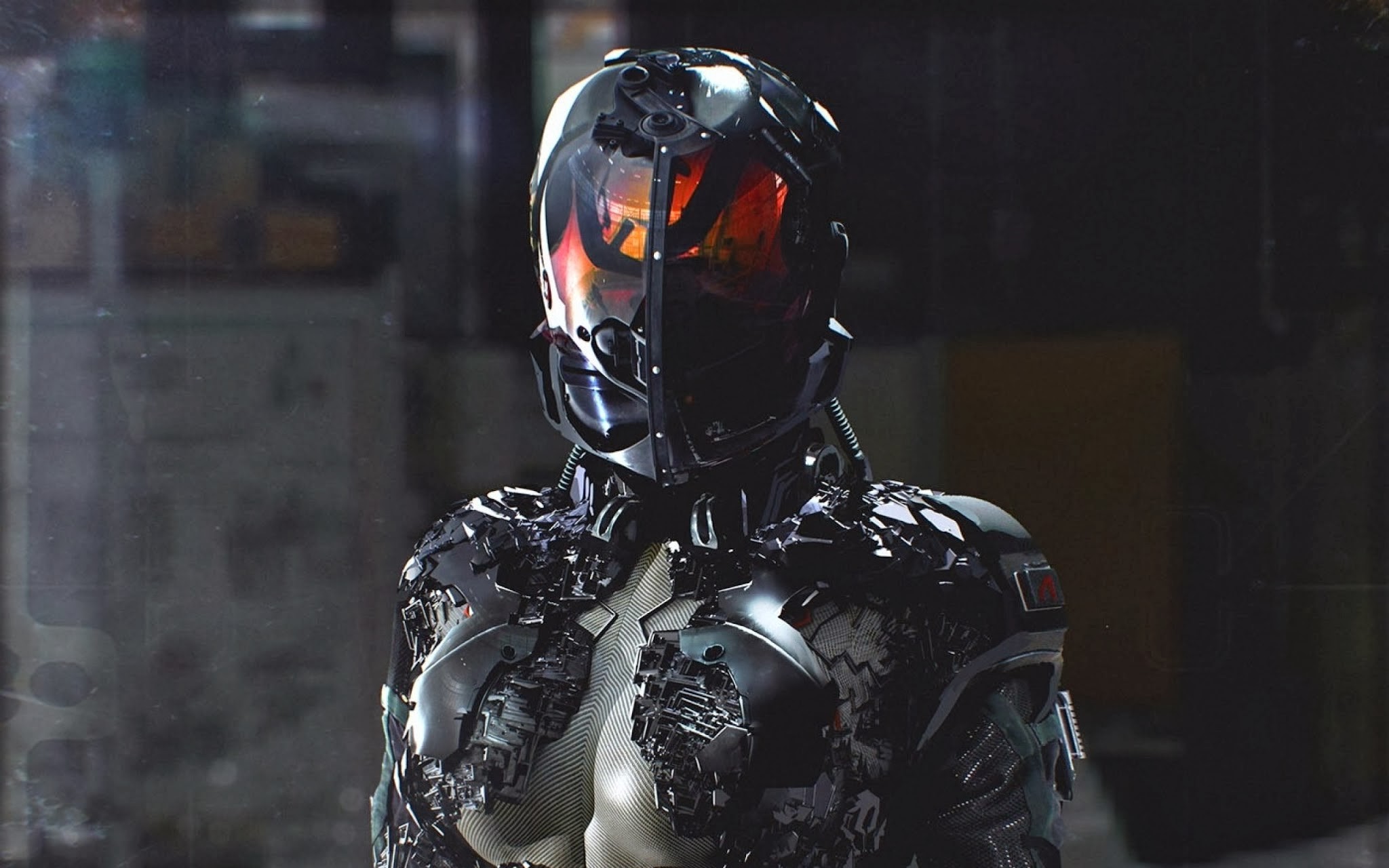 Women, Futuristic, Cyberpunk 4k Hd Wallpaper - Sci Fi Warrior Helmet , HD Wallpaper & Backgrounds