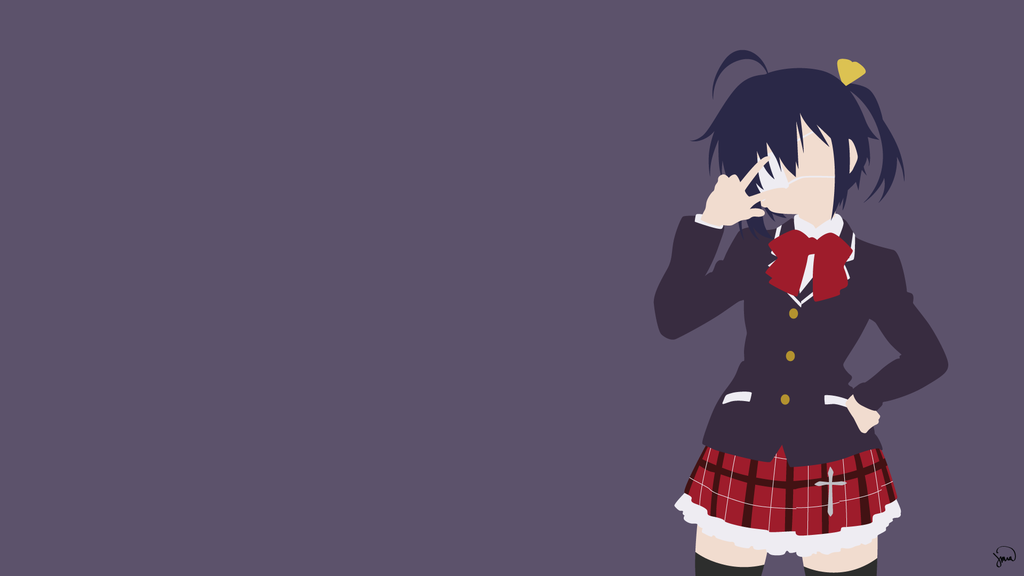 Unique Rikka Takanashi Minimalist Wallpapergreenmapple17 - Msi Afterburner Anime Skin , HD Wallpaper & Backgrounds