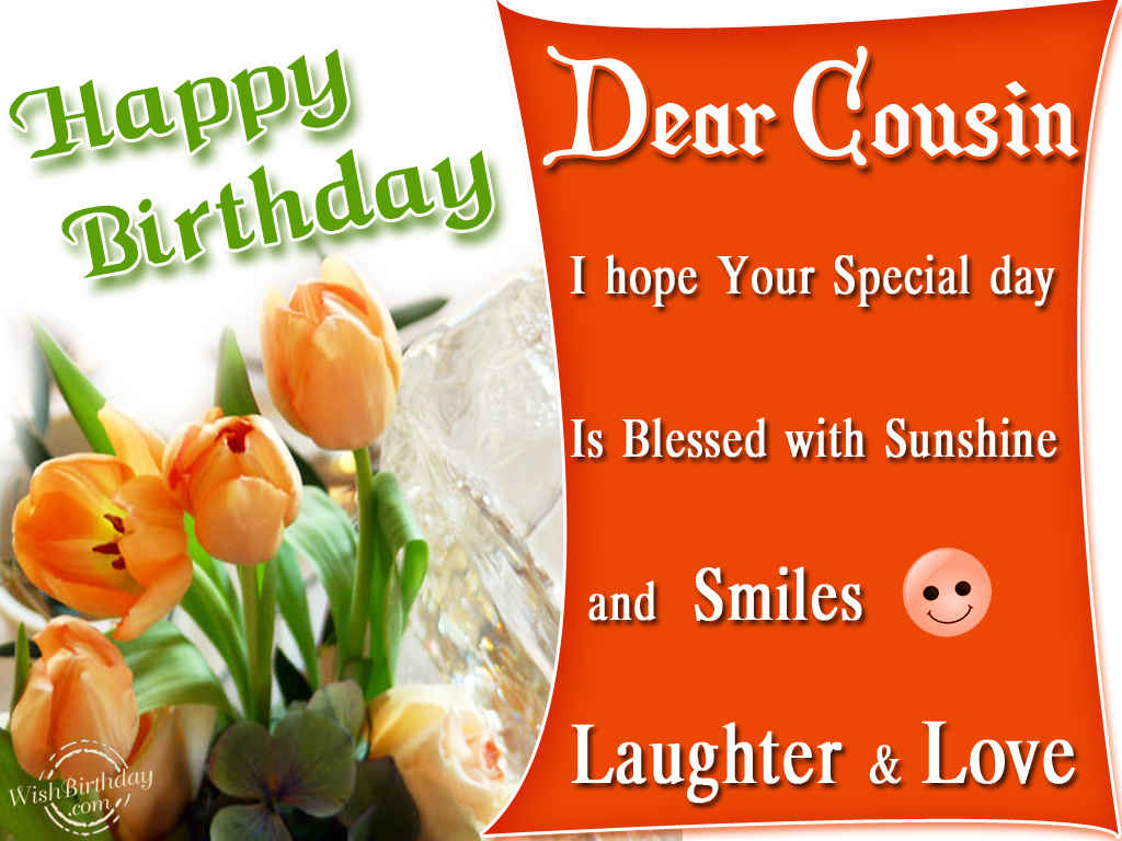 Birthday Wishes For Cousin Birthday - Happy Birthday Dear Cousin , HD Wallpaper & Backgrounds