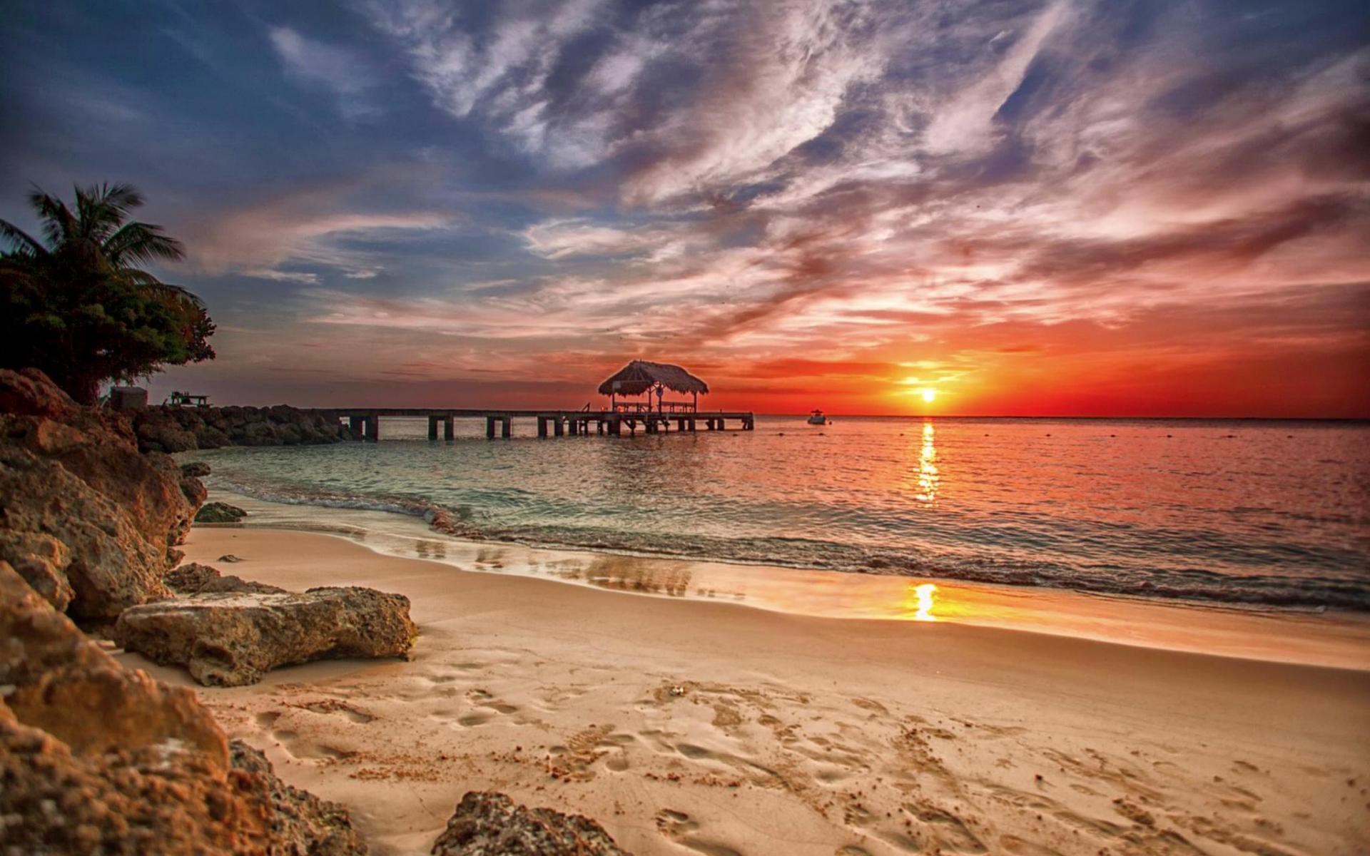 Summer Sunset At The Beach , HD Wallpaper & Backgrounds
