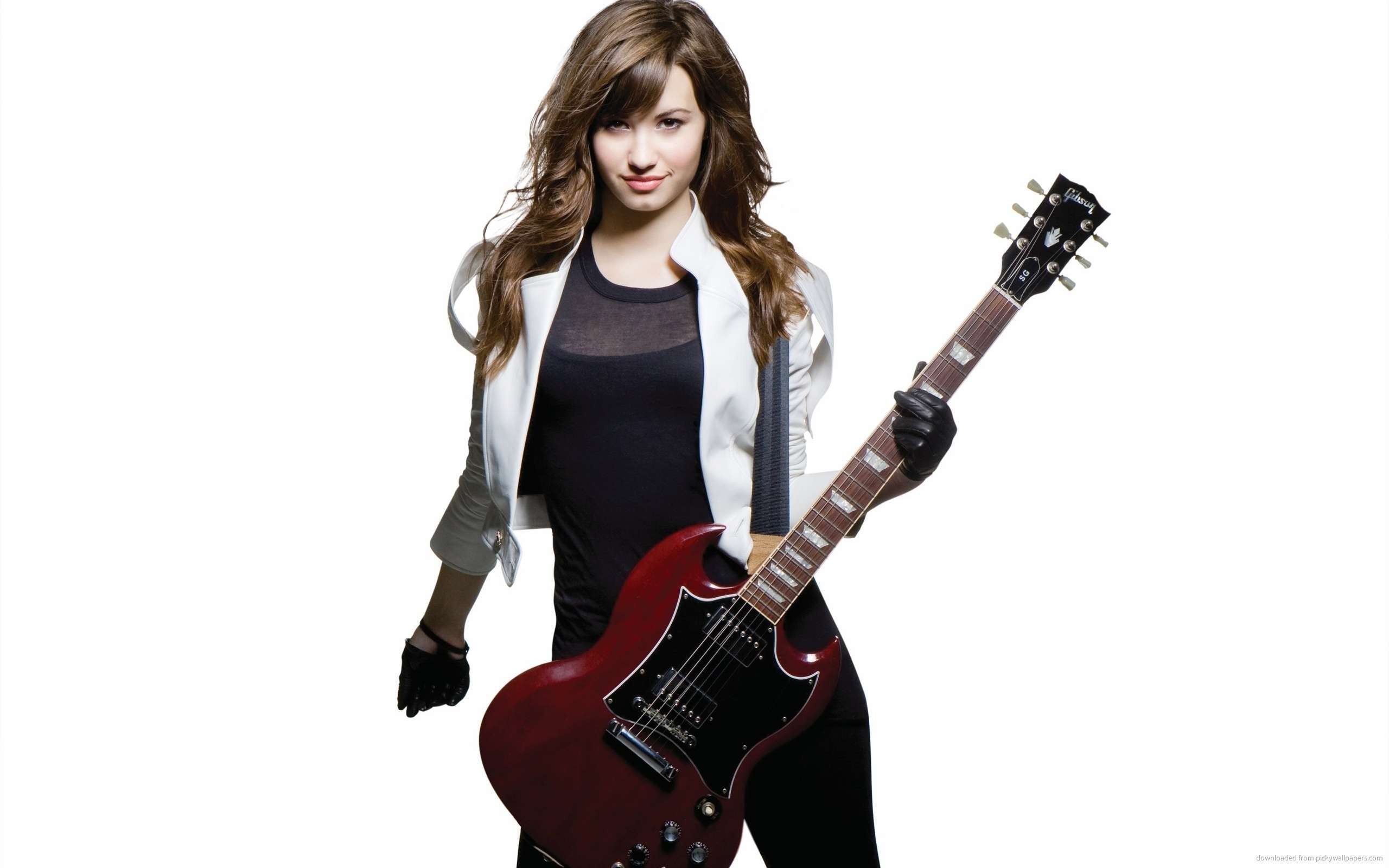 Demi Lovato With Guitar Hd Wallpaper - Demi Lovato Don T Forget Png , HD Wallpaper & Backgrounds