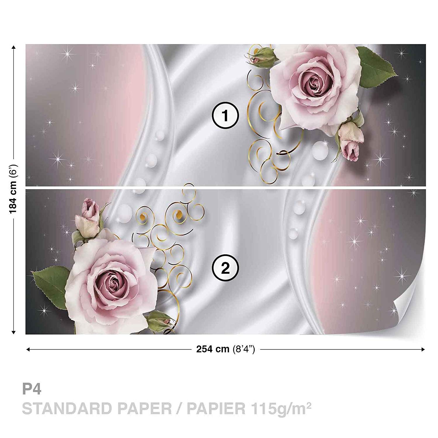 Flowers Rosen Pattern Spheres Abstract Wall Mural Photo - Garden Roses , HD Wallpaper & Backgrounds
