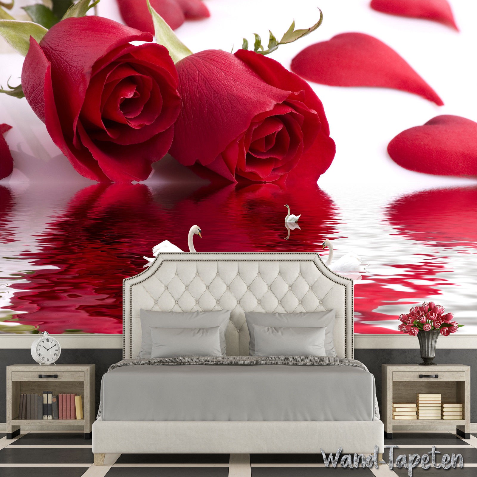 Fleece Photo Wall Paper - Rose Flower Heart Love , HD Wallpaper & Backgrounds
