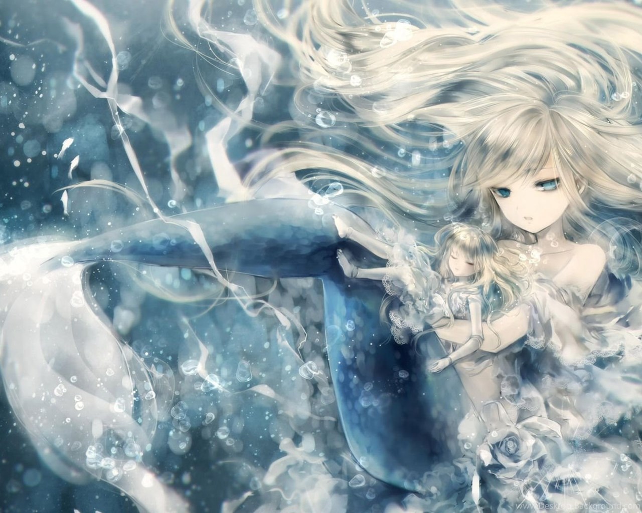 Widescreen - Mermaid Girls Anime , HD Wallpaper & Backgrounds