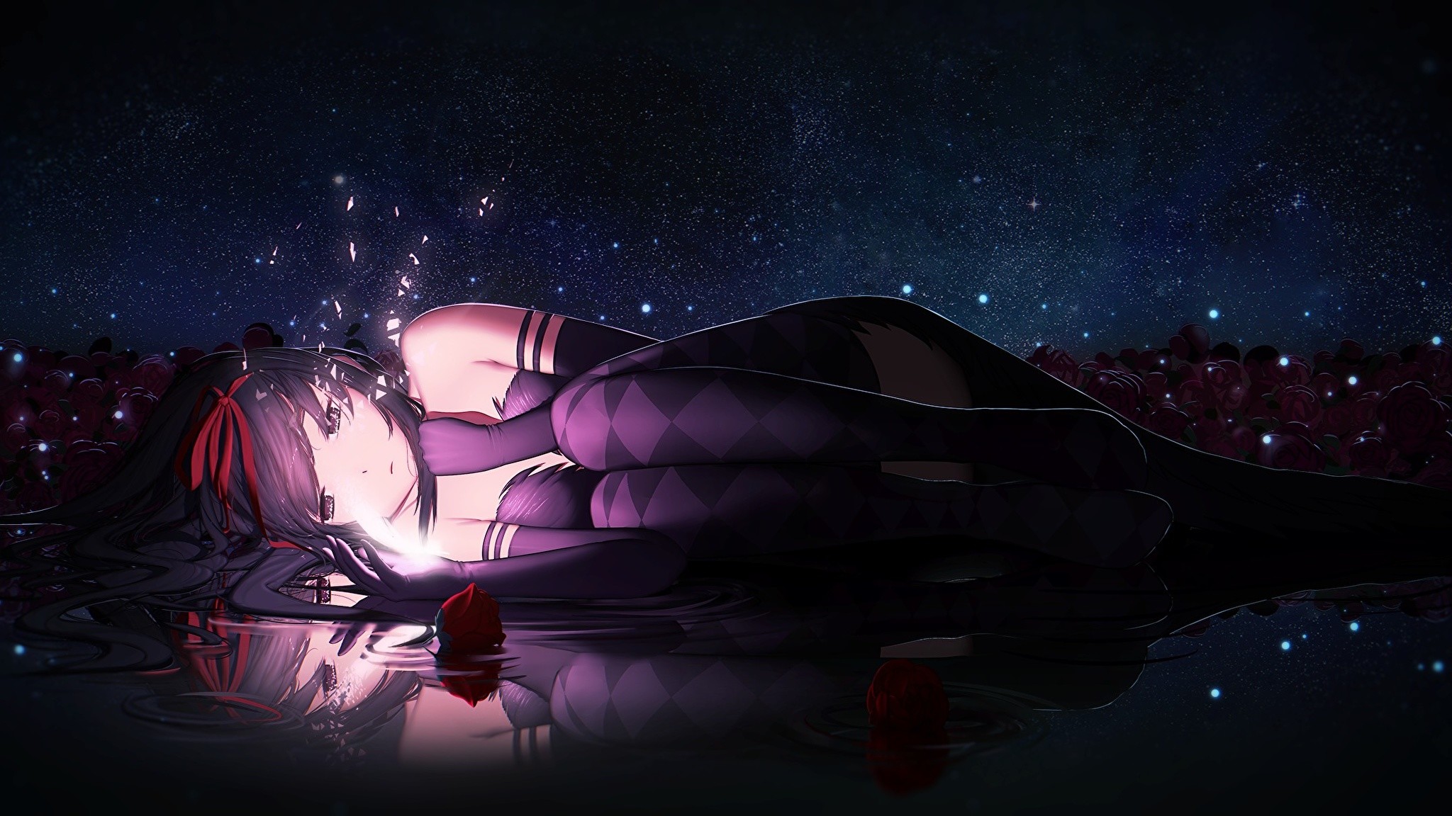 Sad Wallpaper By Salasn2k Source Â - Madoka Magica Facebook Cover , HD Wallpaper & Backgrounds