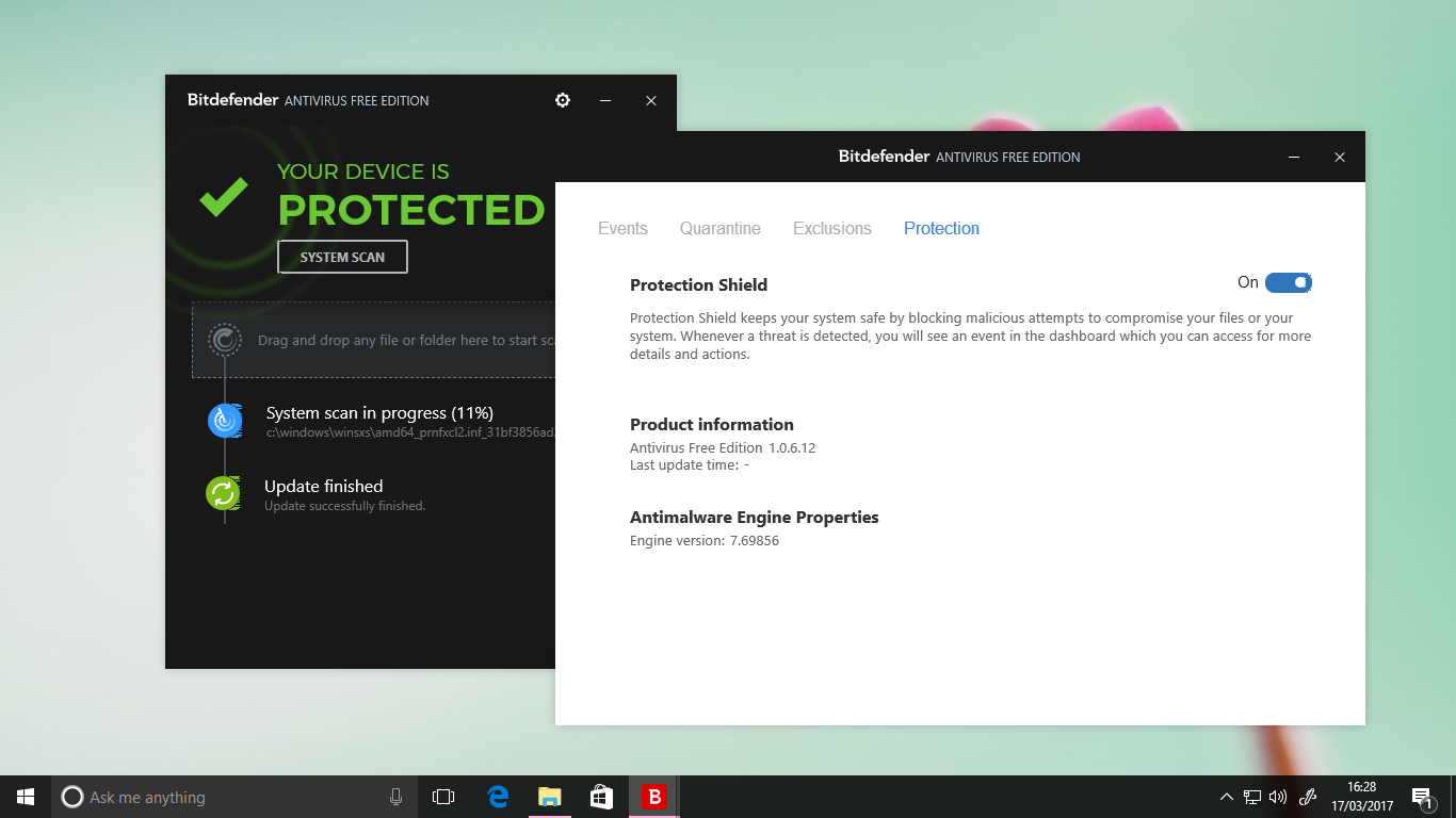 Avira Free Antivirus - Best Free Adware Protection 2017 , HD Wallpaper & Backgrounds