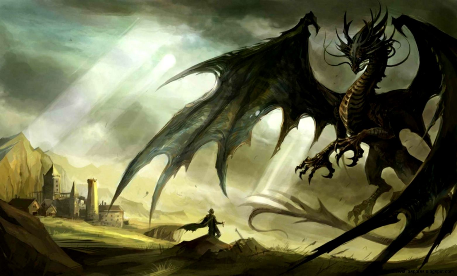 View Original Size - Fantasy Wallpaper Dragon , HD Wallpaper & Backgrounds