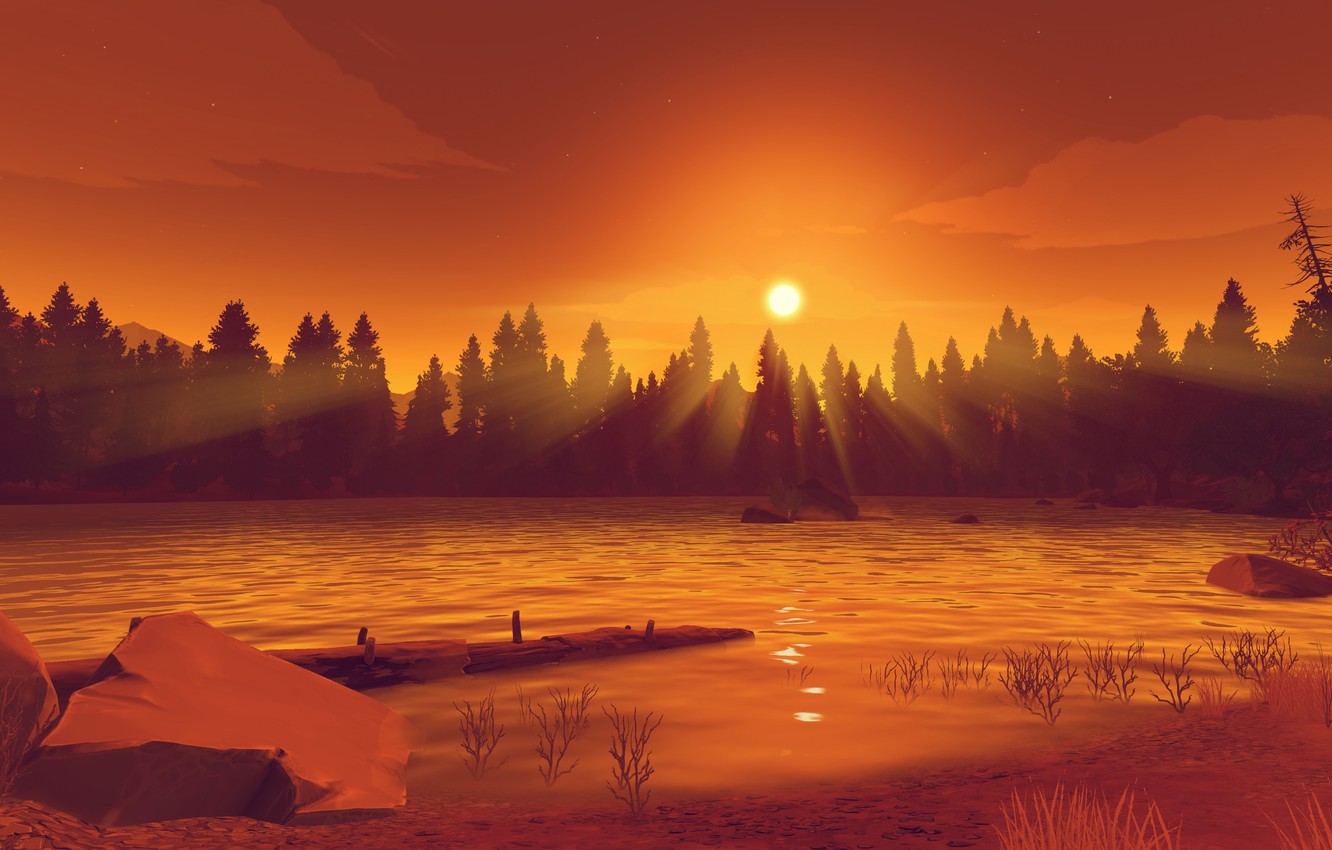 Photo Wallpaper Landscape, The Game, Firewatch, Observation - 1920 1080 Firewatch , HD Wallpaper & Backgrounds