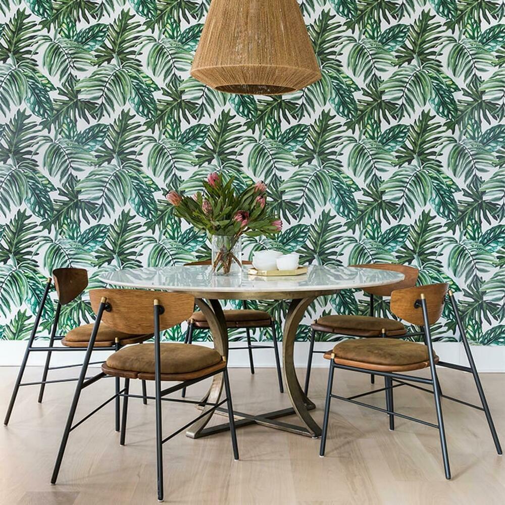 Details About Palm Leaf Removable Wallpaper / / Tropical - Chair , HD Wallpaper & Backgrounds