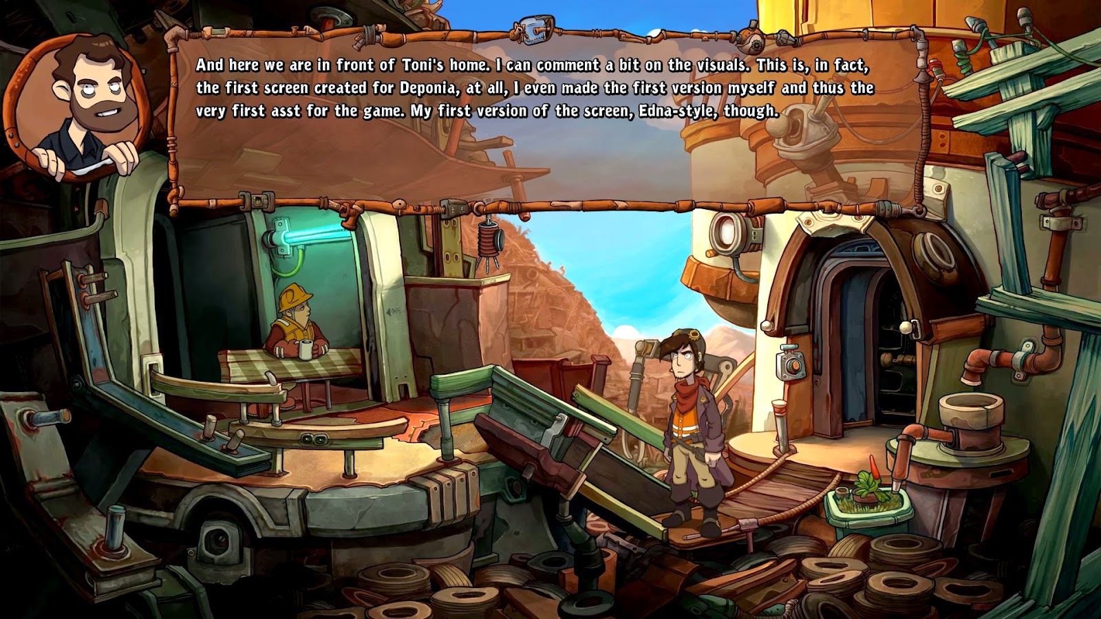 The Complete Journey Is Full Of Beautifully Drawn Environments - Deponia Dialog , HD Wallpaper & Backgrounds