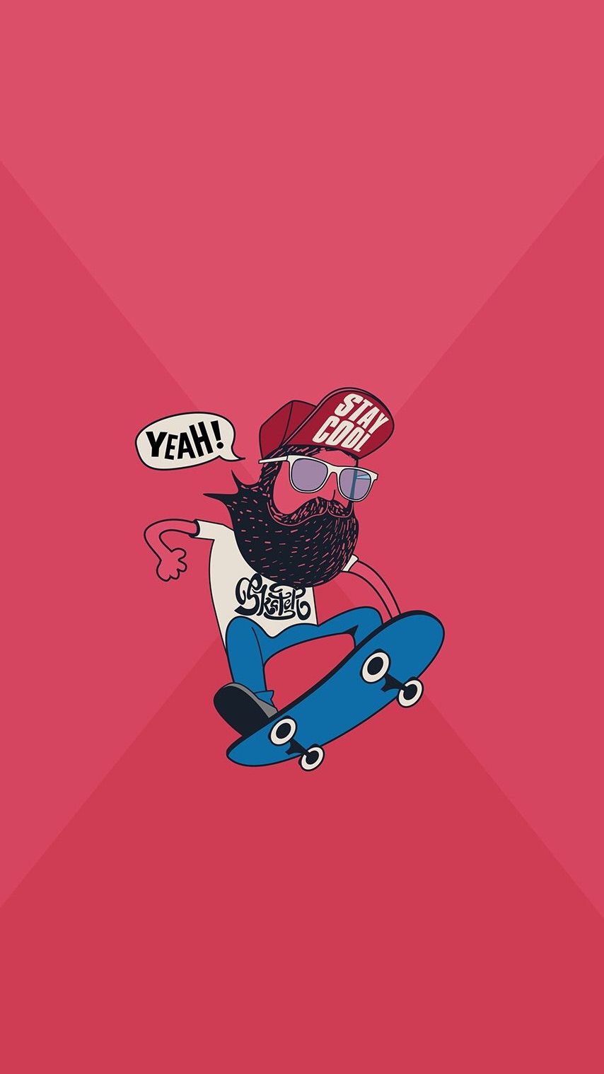 Cool Dude Skateboarding Iphone Wallpaper - Cool Cartoon Phone Wallpaper Skatebording , HD Wallpaper & Backgrounds