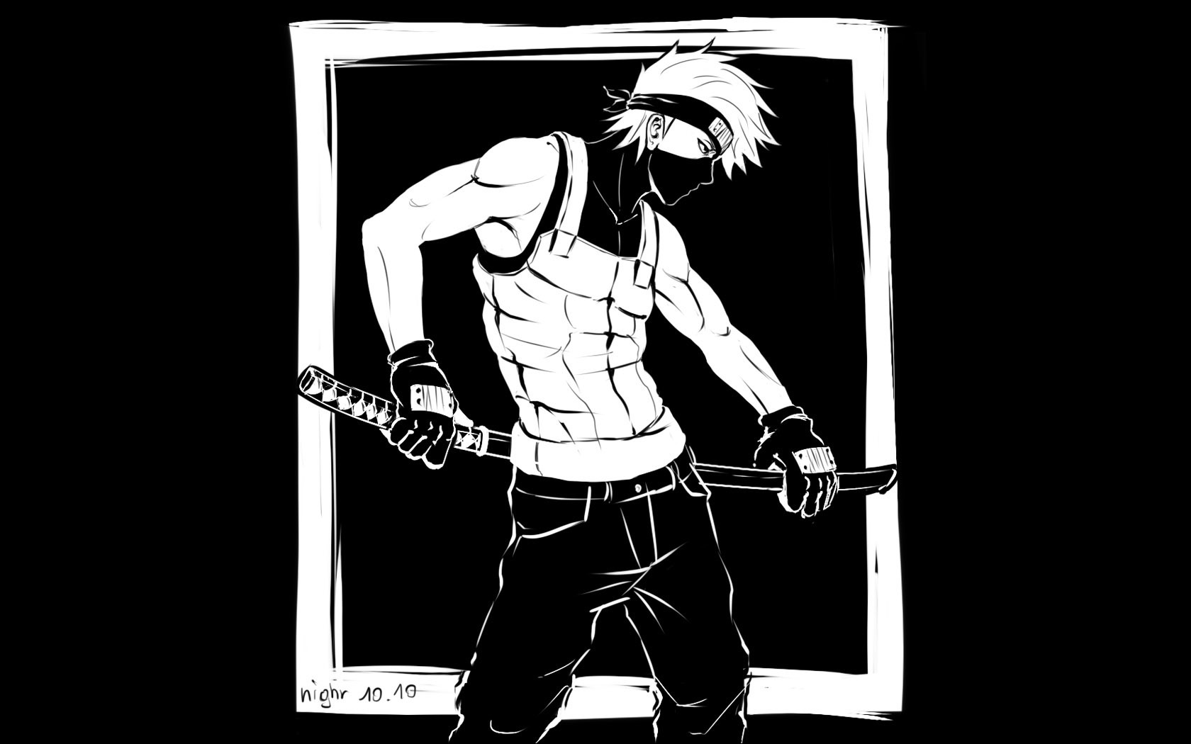 Cool Dude Wallpapers - Naruto Wallpapers Black And White , HD Wallpaper & Backgrounds
