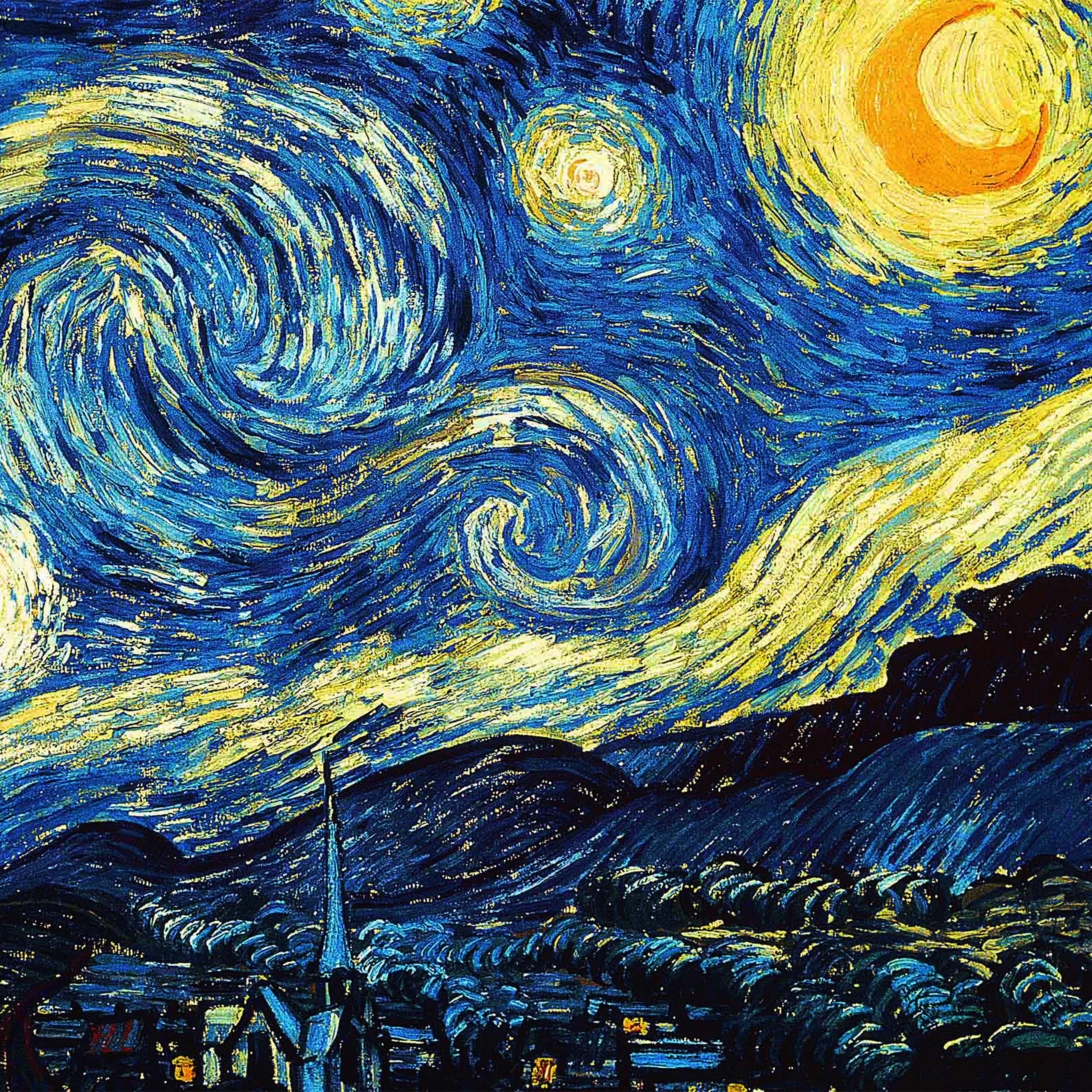 Large - Vincent Van Gogh Starry Night High Resolution , HD Wallpaper & Backgrounds