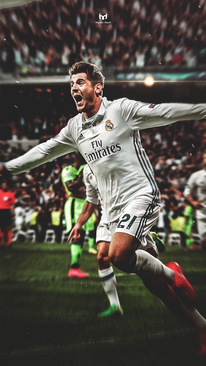 Alvaro Morata Alvaro Morata Alvaro Moratta Real Madrid - Kick Up A Soccer Ball , HD Wallpaper & Backgrounds