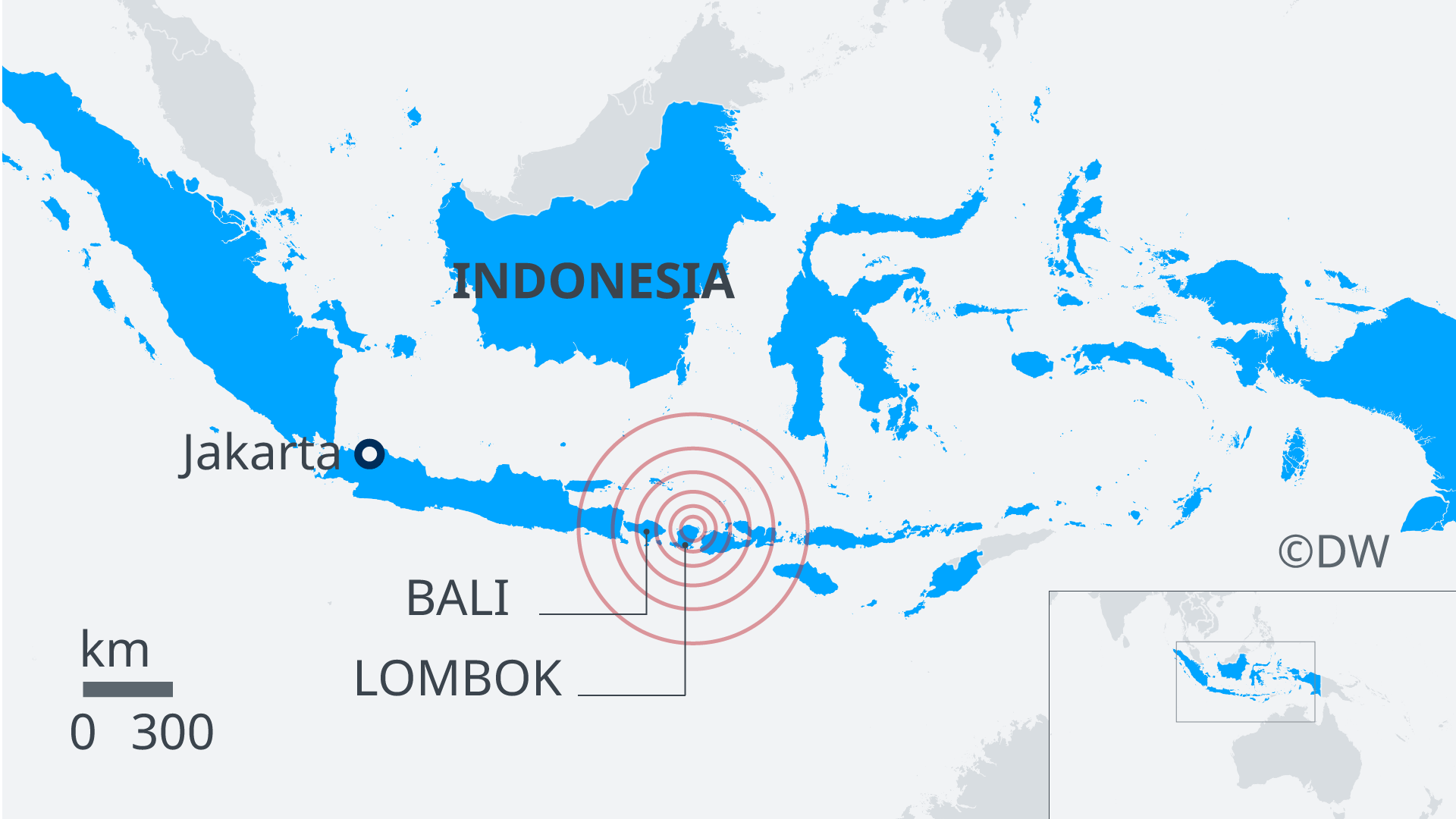 A Map Showing The Epicenter Of The Volcano - Simple Map Of Indonesia , HD Wallpaper & Backgrounds