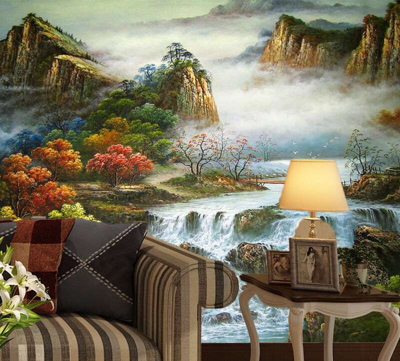 3d Bergen Und Flüssen Fototapeten Wandbild Fototapete - Murals Mountain View , HD Wallpaper & Backgrounds
