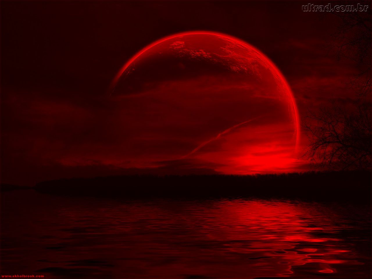 Lagrimas De Sangue - Lua Vermelha Papel De Parede , HD Wallpaper & Backgrounds