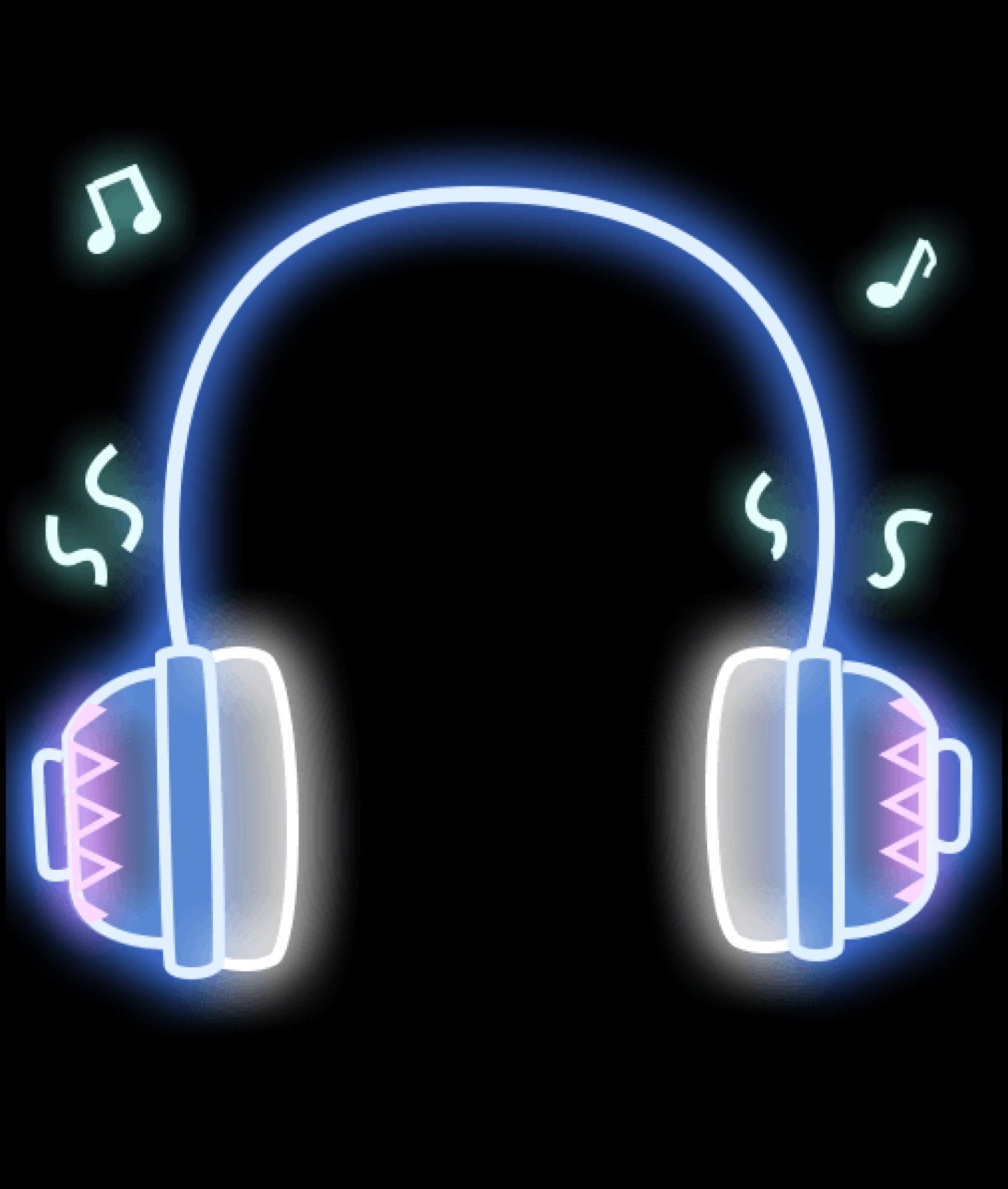I Feel Invincible With My Headphones On” Headphones - Neon Light Headphones , HD Wallpaper & Backgrounds