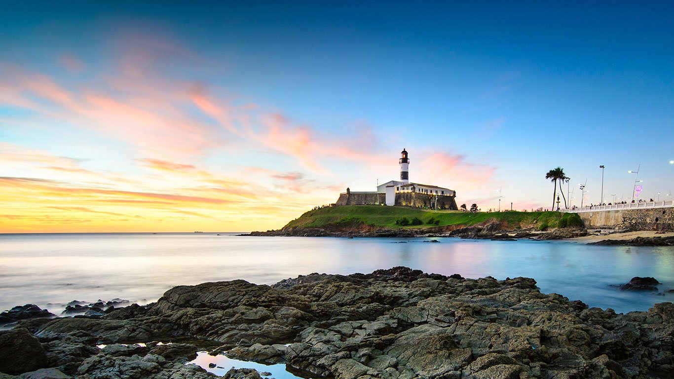 Sunset At Farol Da Barra, Salvador Da Bahia - State Of Bahia , HD Wallpaper & Backgrounds