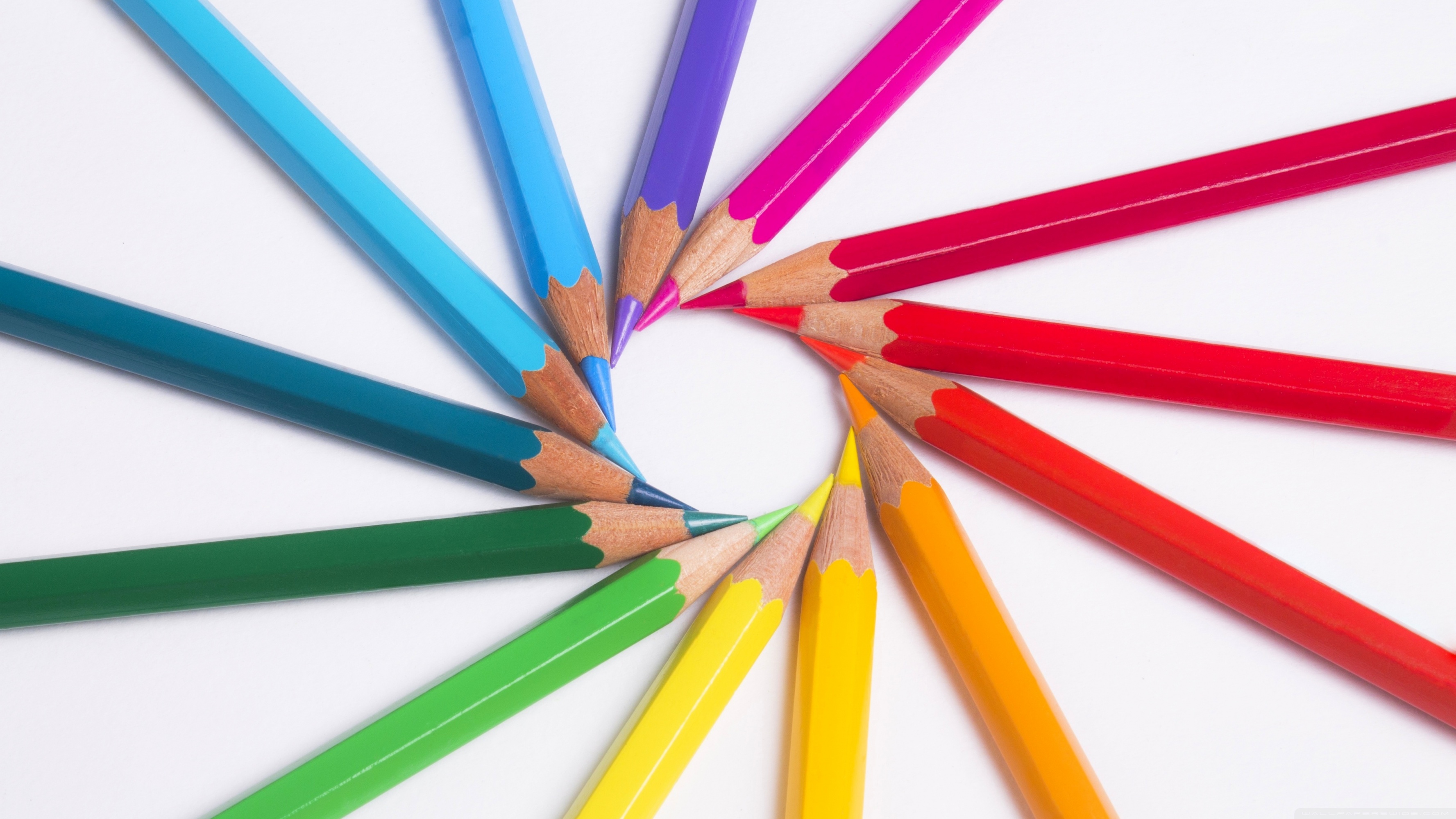 Uhd - Rainbow Pencils , HD Wallpaper & Backgrounds