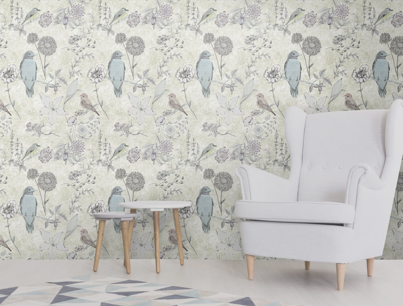 Dramatic Open Floor Effect Birds Wallpaper - Wall , HD Wallpaper & Backgrounds