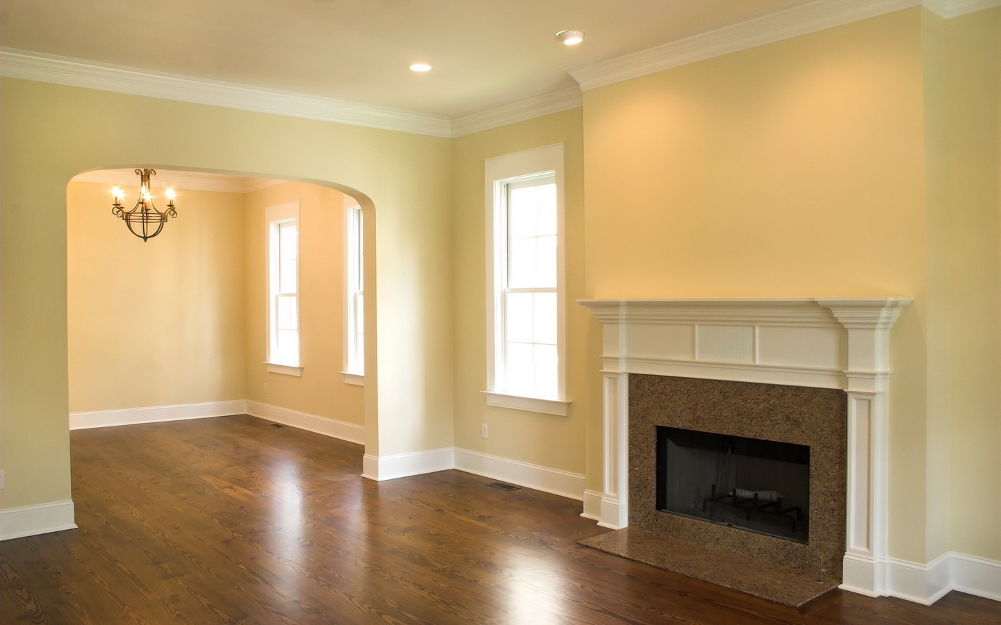 Wallpaper Design Interior Fireplace Flat Room Painting For