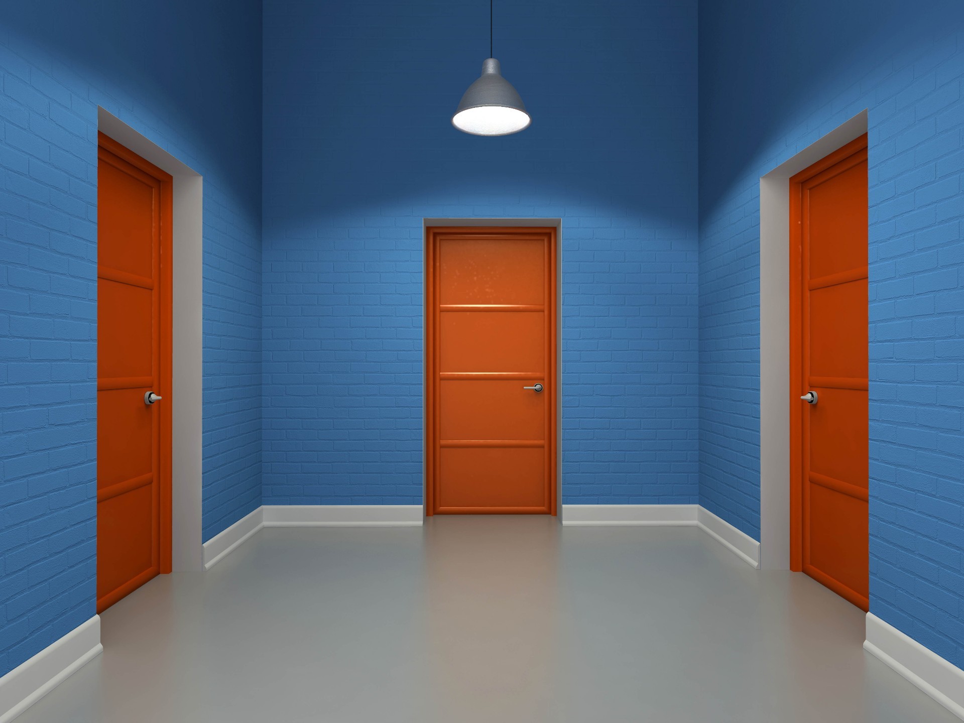 Three Doors In An Empty Room - Door Background Full Hd , HD Wallpaper & Backgrounds