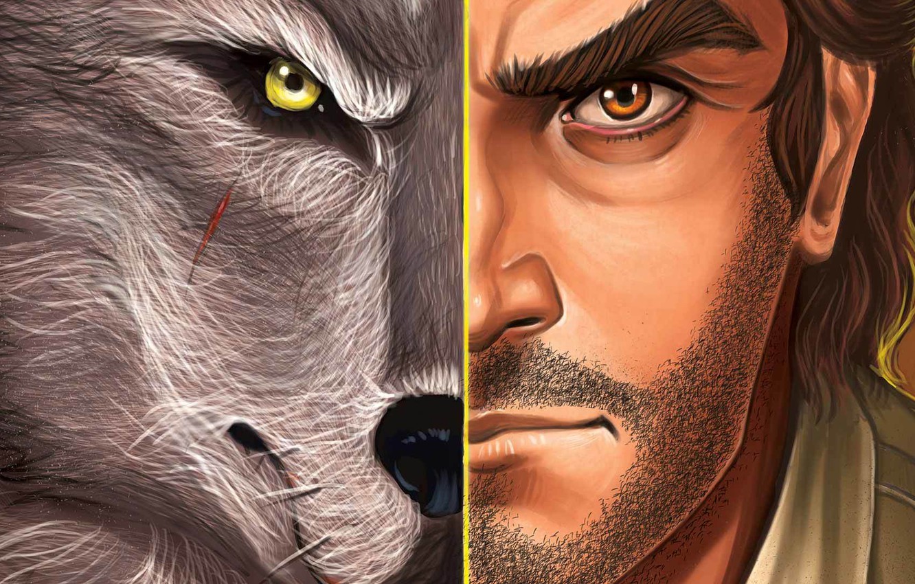 Photo Wallpaper Look, Wolf, The Wolf Among Us, Bigby, - Wolf Among Us Wolf Art , HD Wallpaper & Backgrounds
