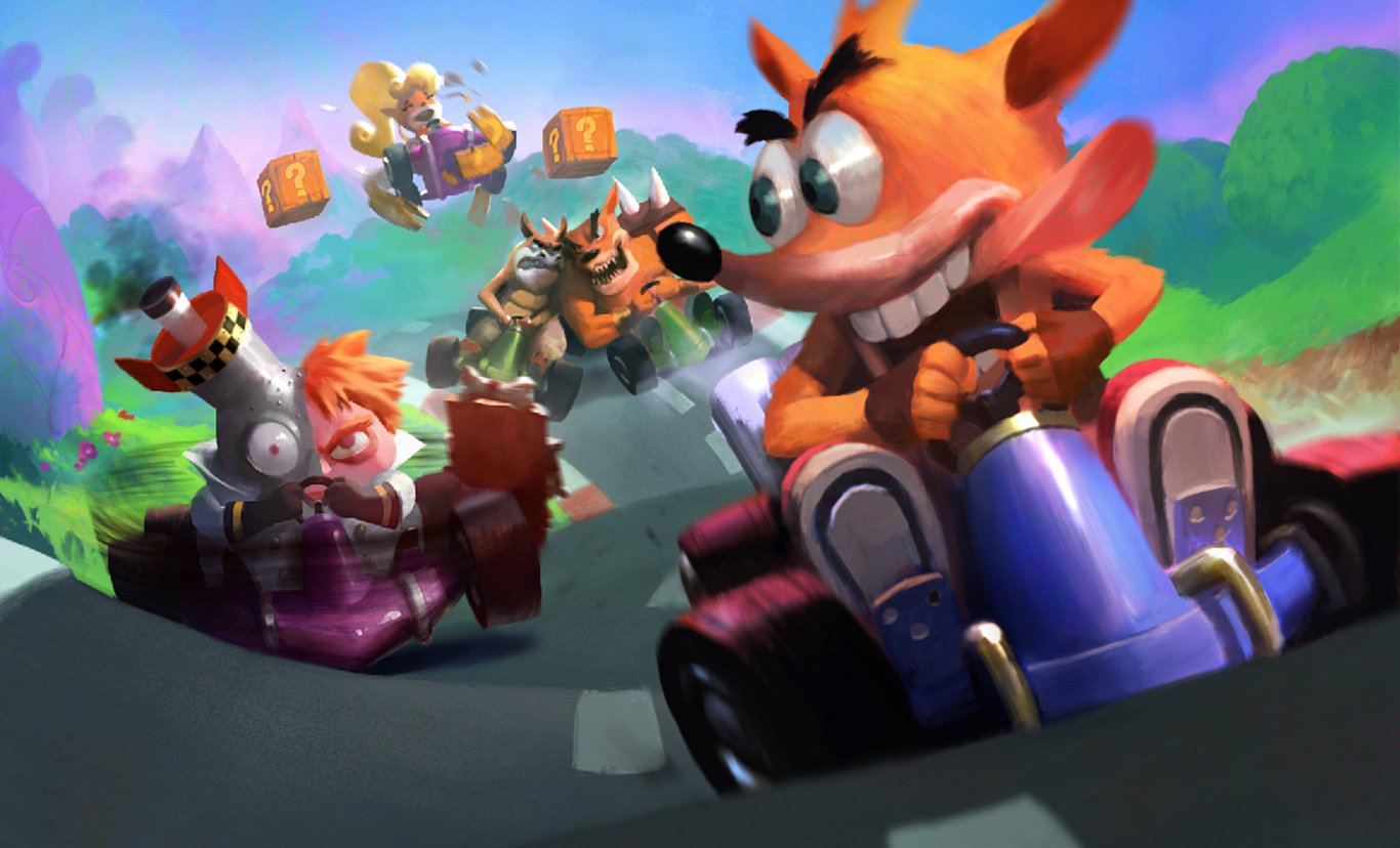 Hd Wallpaper - Crash Team Racing Mario Kart , HD Wallpaper & Backgrounds