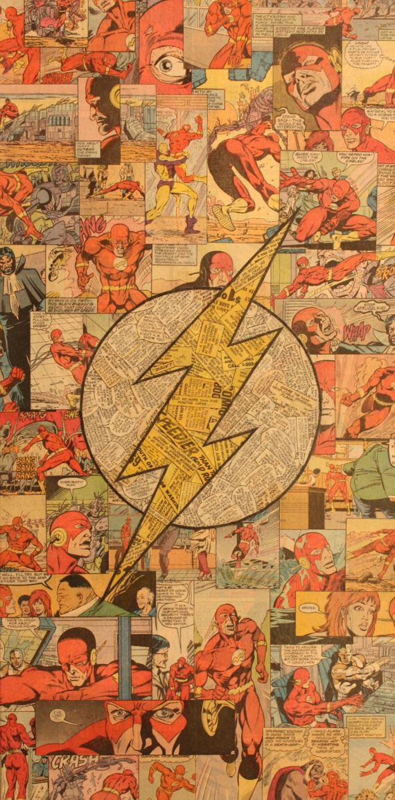 Flash Wallpaper Iphone Flash Geek By Day Geek By Night - Flash Comic Collage , HD Wallpaper & Backgrounds