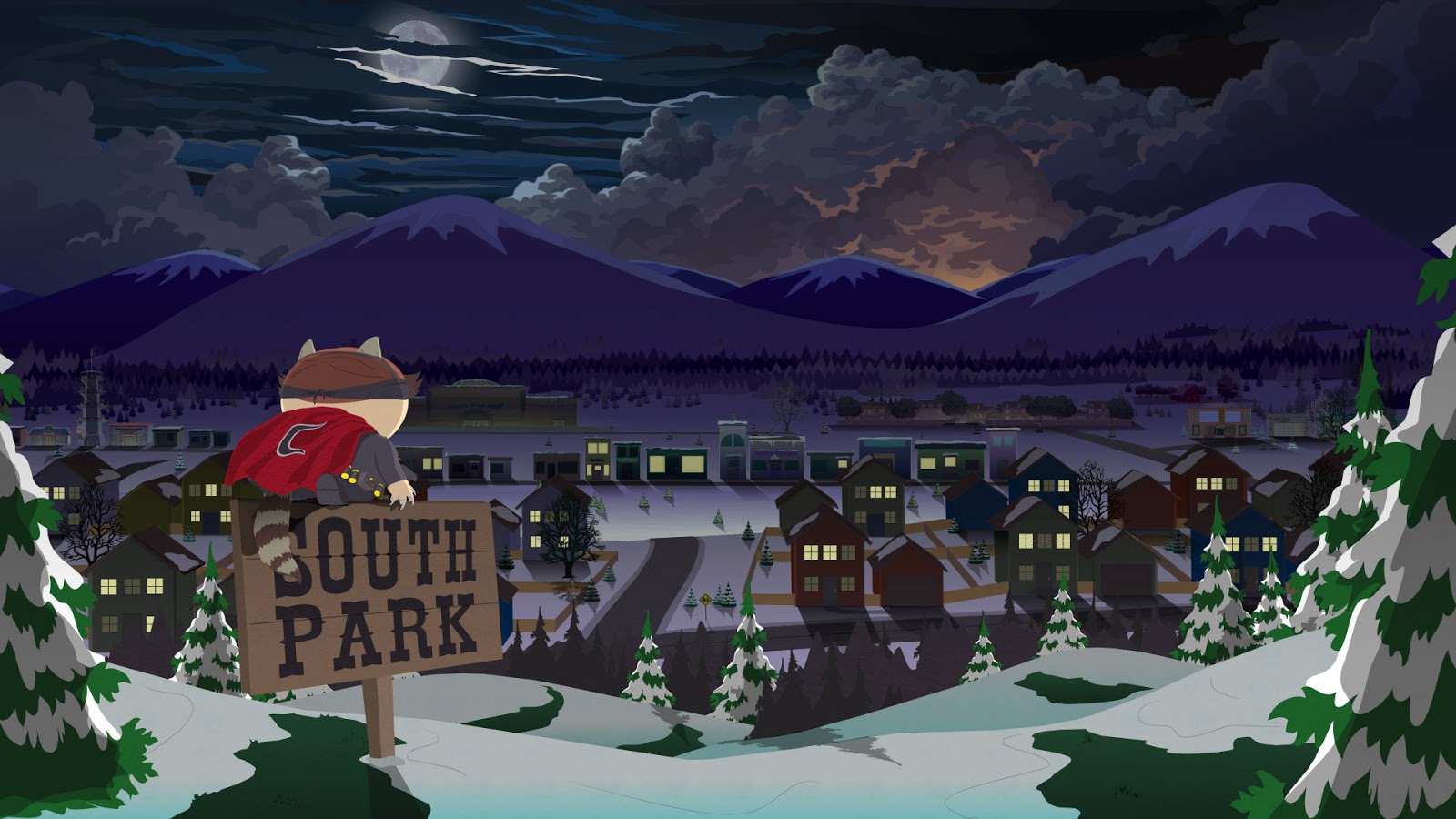 Mysterion, Toolshed, Human Kite, Mosquito, Mint Berry - South Park Night Time , HD Wallpaper & Backgrounds
