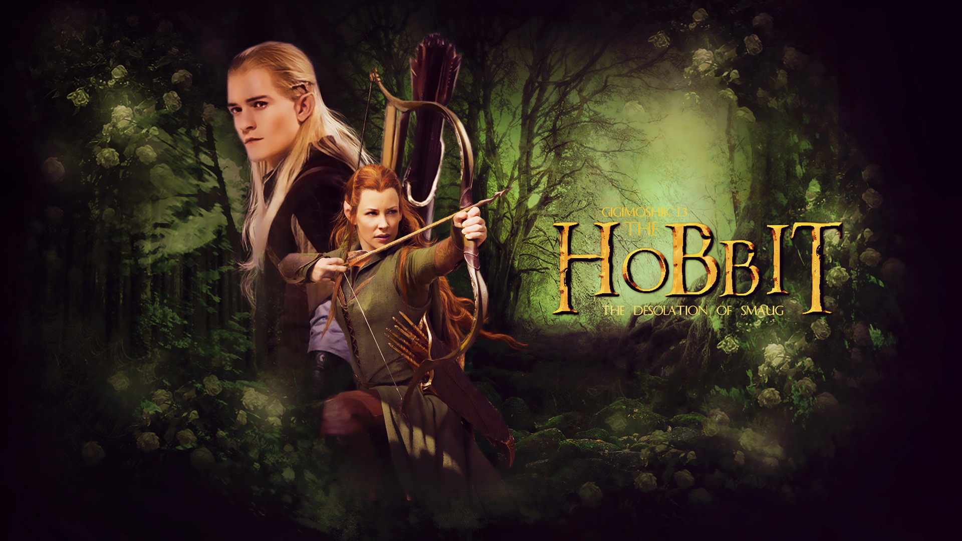 Hobbit Tauriel Wallpaper - Tauriel Und Legolas Poster , HD Wallpaper & Backgrounds