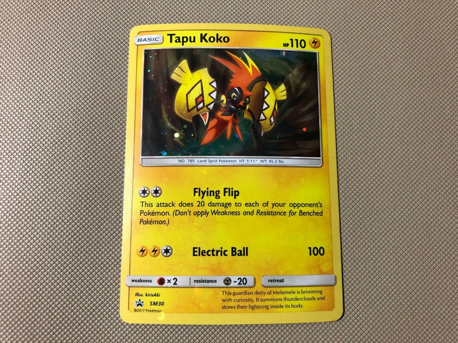 Tapu Koko Holo Promo Rare Pokemon Tcg Sun And Moon - Tapu Koko Promo Card , HD Wallpaper & Backgrounds