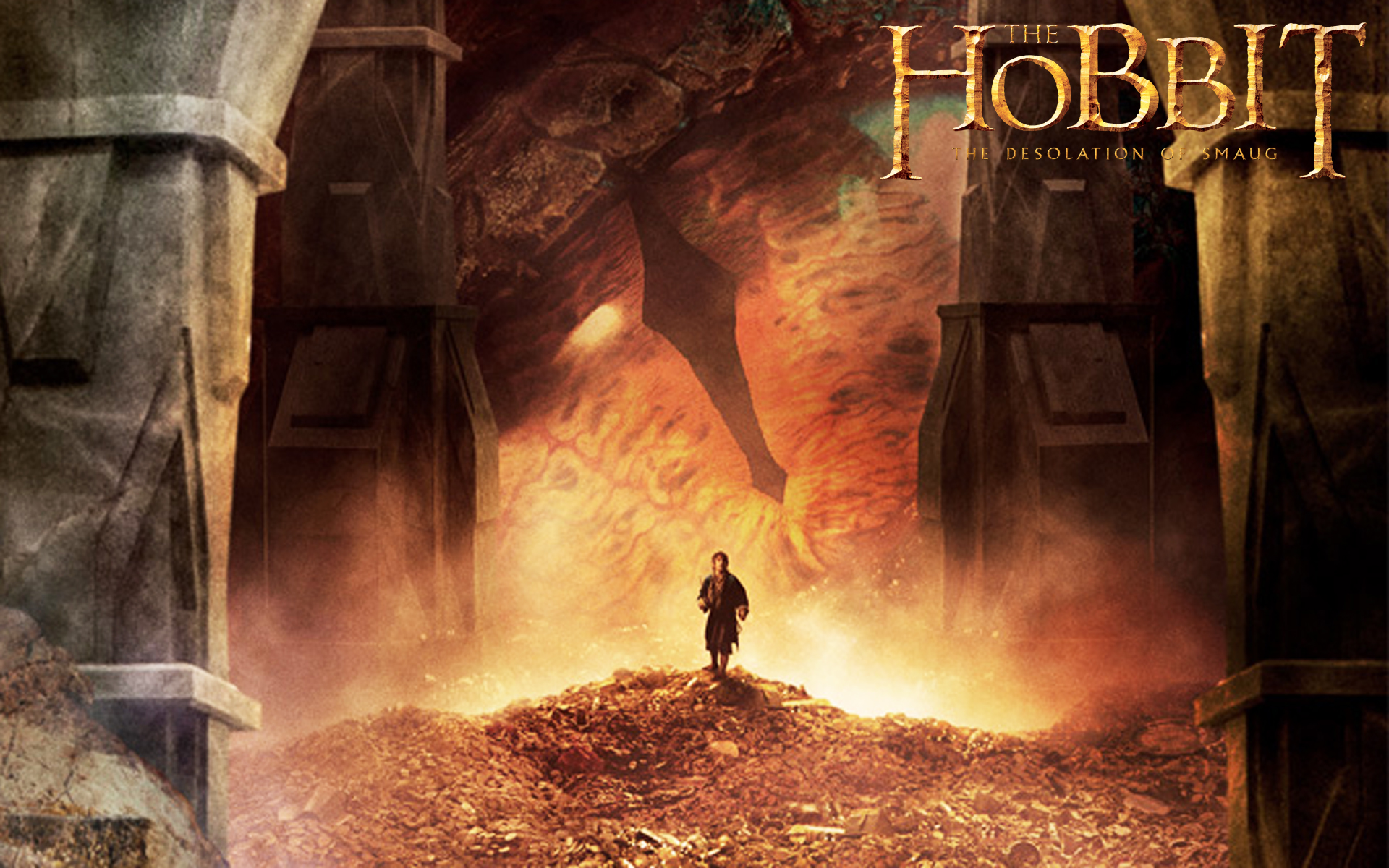 The Desolation Of Smaug Wallpaper - Hobbit Wallpaper Smaug , HD Wallpaper & Backgrounds