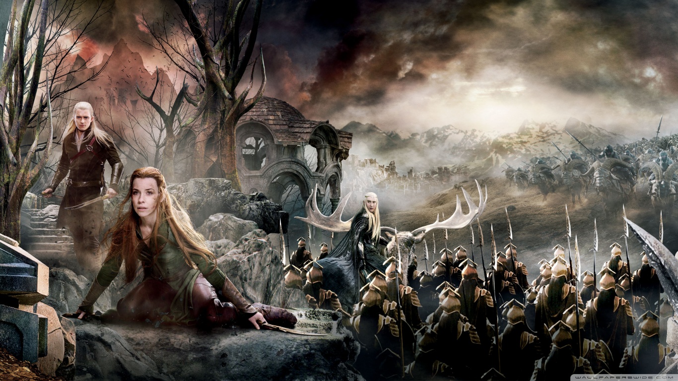 Hd 16 - - Battle Of The Five Armies , HD Wallpaper & Backgrounds