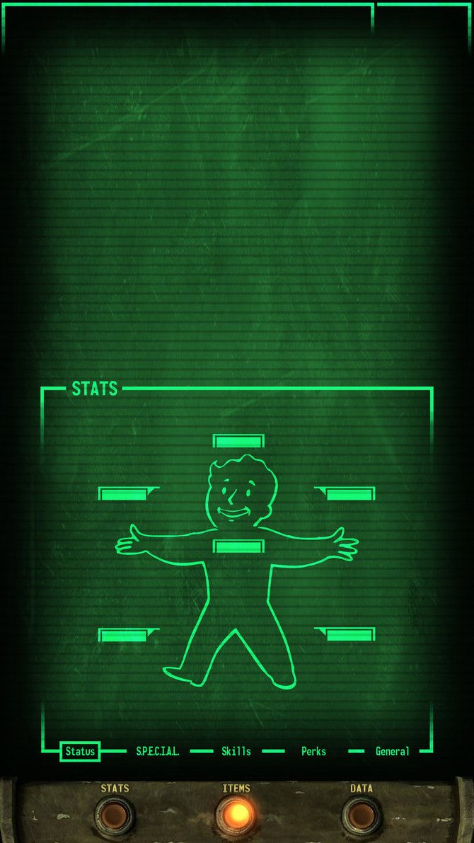 I Spent Way Too Much Time Making Myself A Pipboy Themed - Fallout Pip Boy Background , HD Wallpaper & Backgrounds