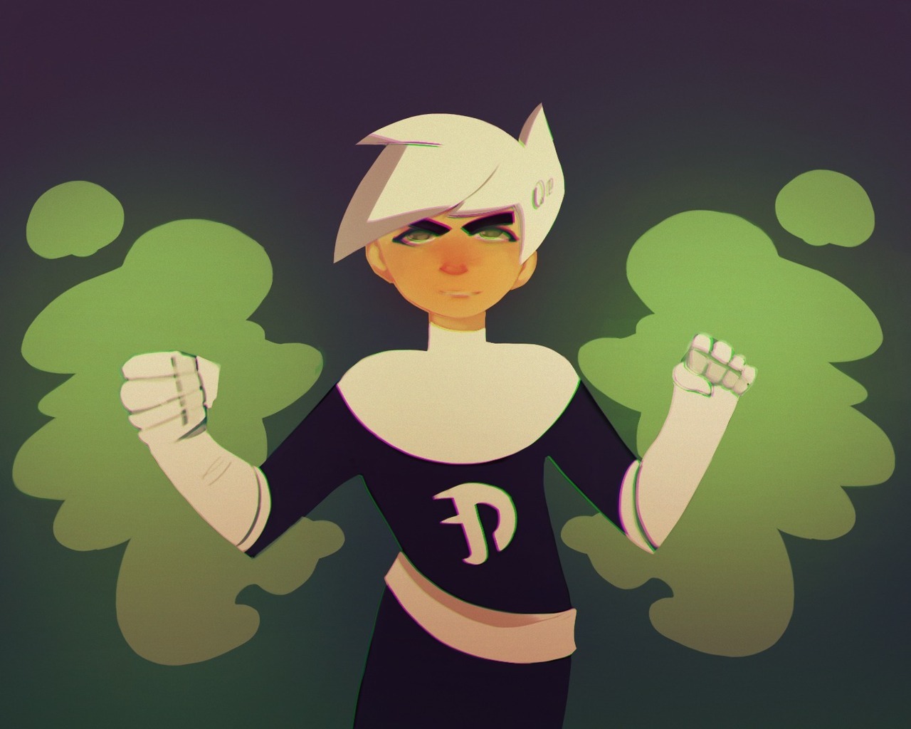 Danny Phantom Fanart - Cartoon , HD Wallpaper & Backgrounds