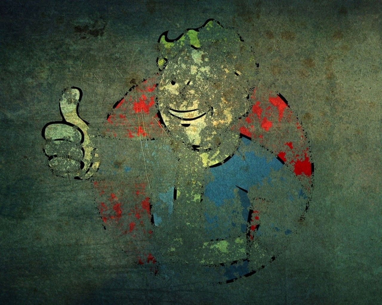 Fallout Vault Boy Grunge *change Games Entertainment - Fallout Vault Boy Wallpaper Hd , HD Wallpaper & Backgrounds