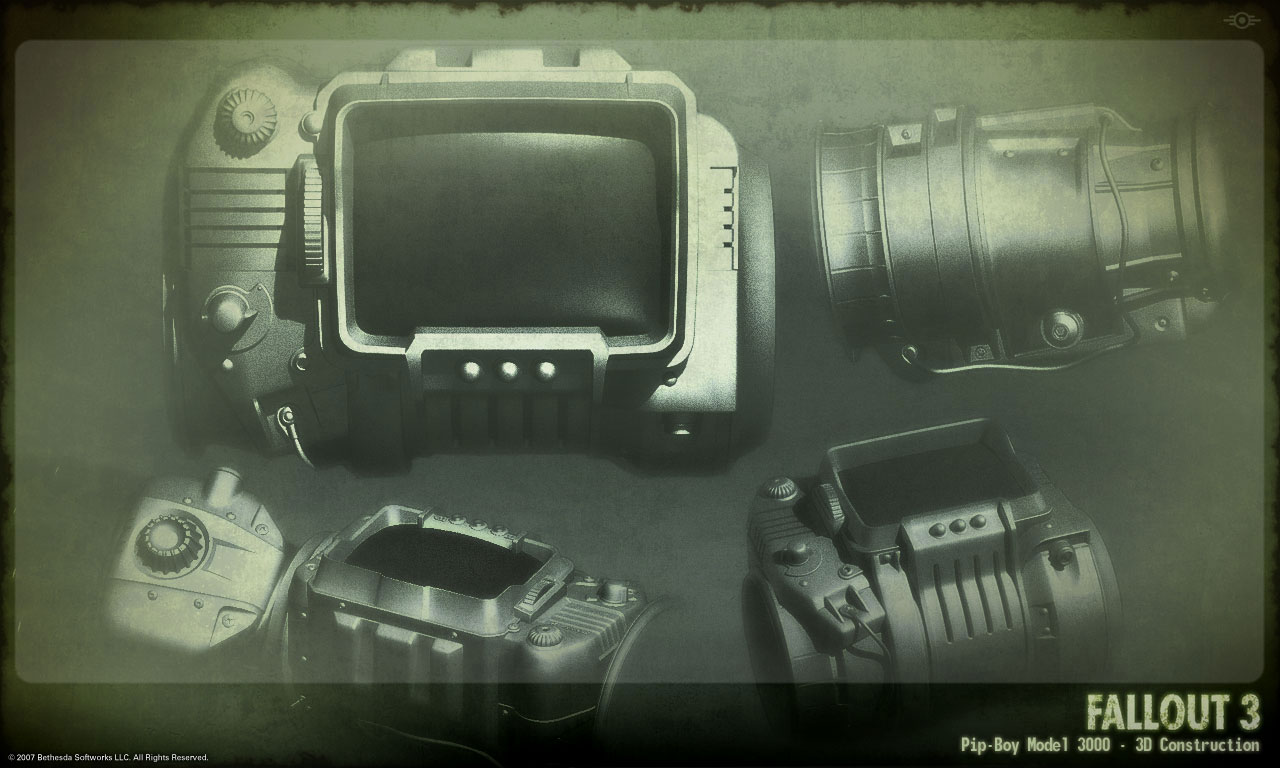 Pip-boy's Galleries - Fallout 3 Concept Art , HD Wallpaper & Backgrounds